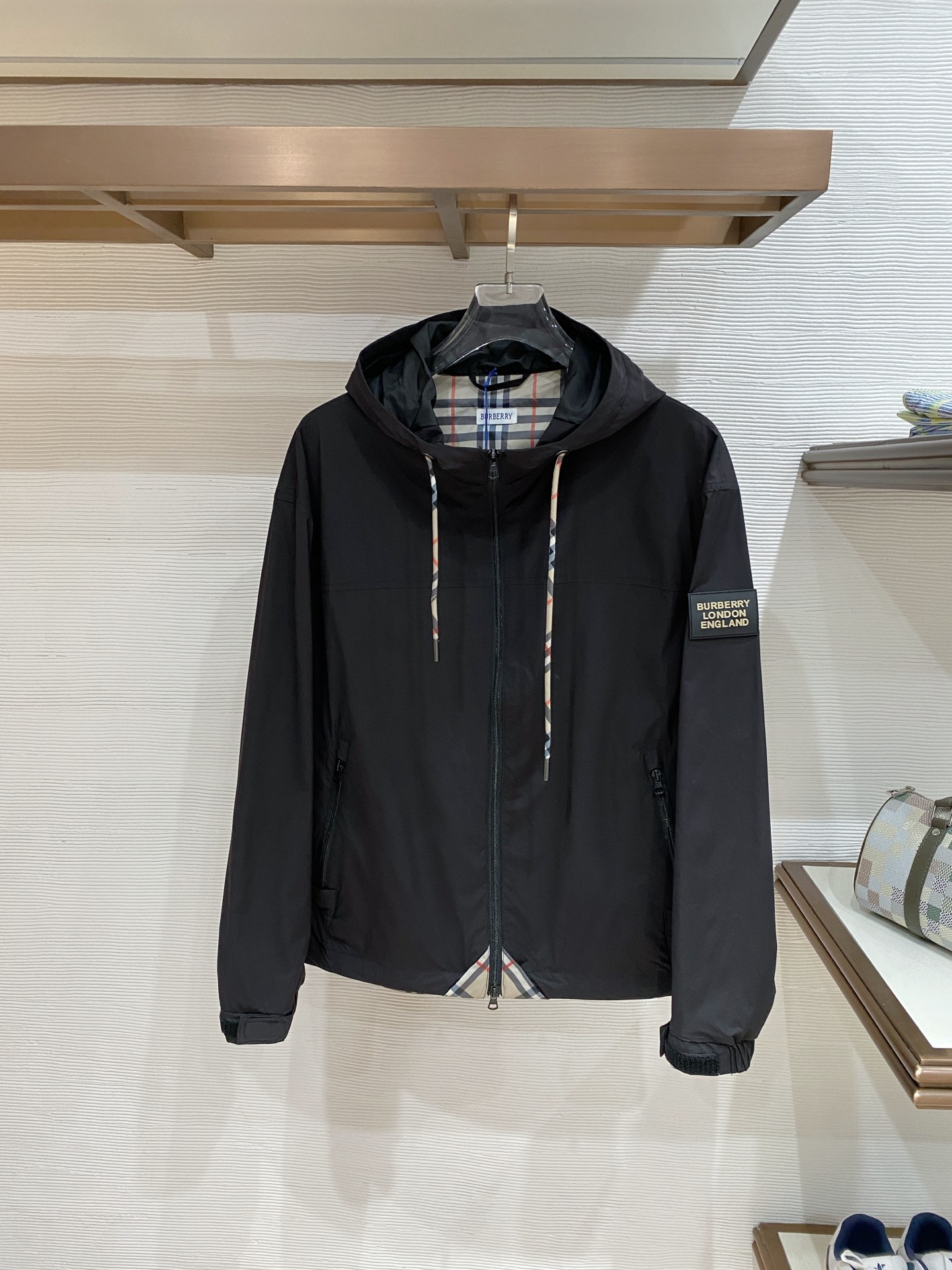 Burberry Jacket Black Hooded S
