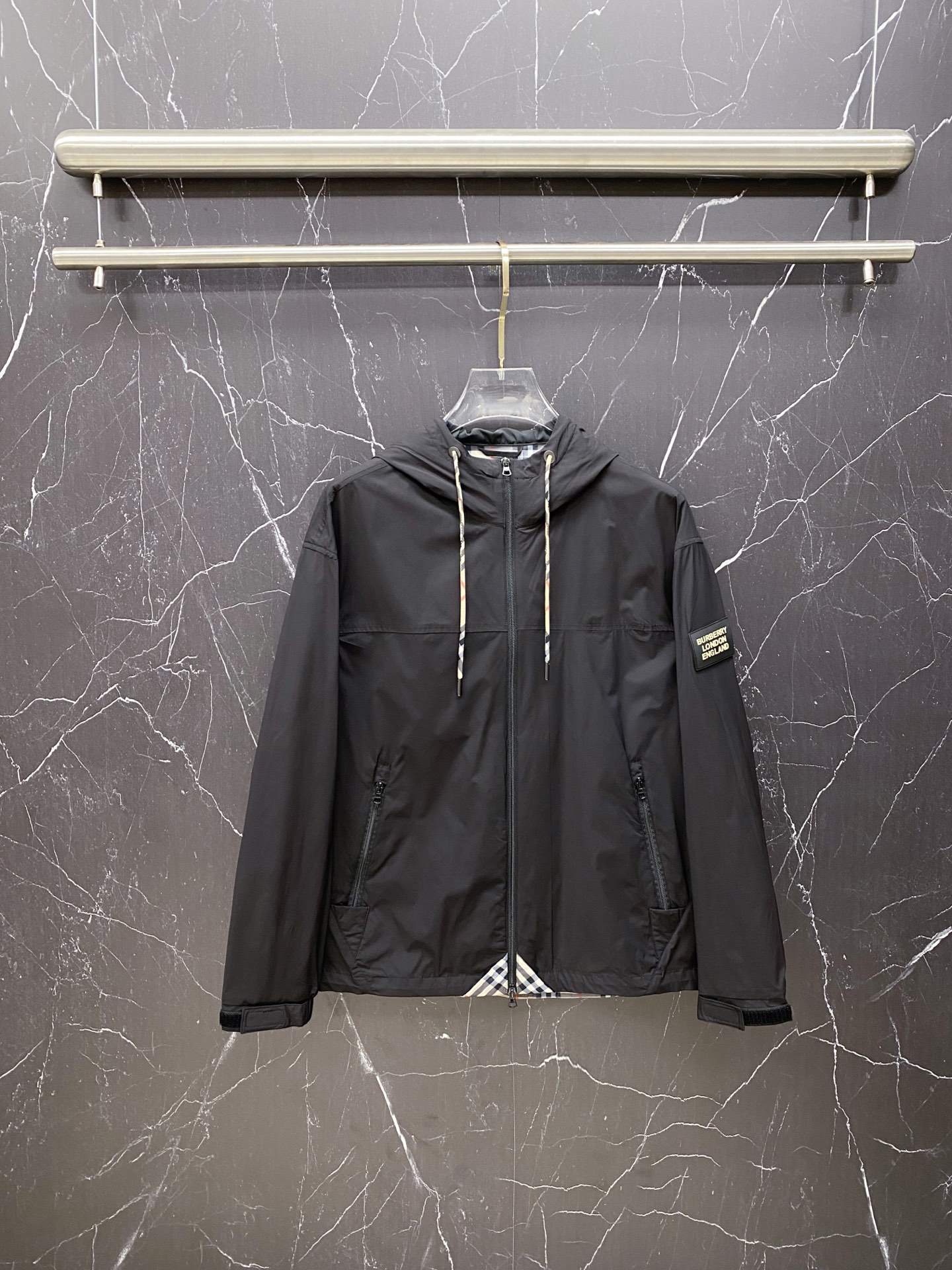 Burberry Jacket Black Hooded S