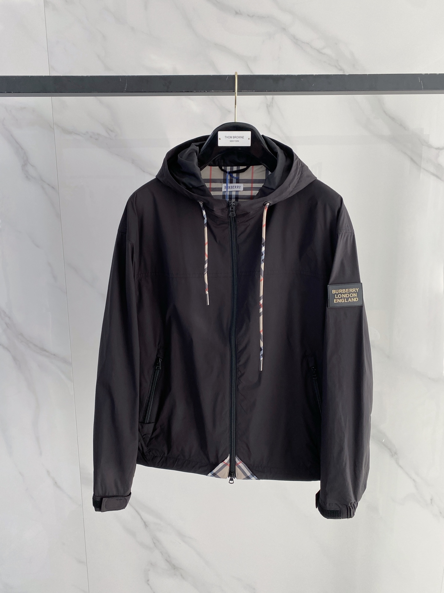Burberry Jacket Black Hooded S