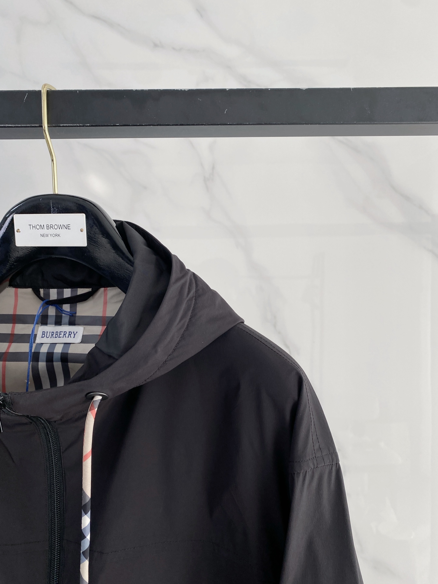 Burberry Jacket Black Hooded S