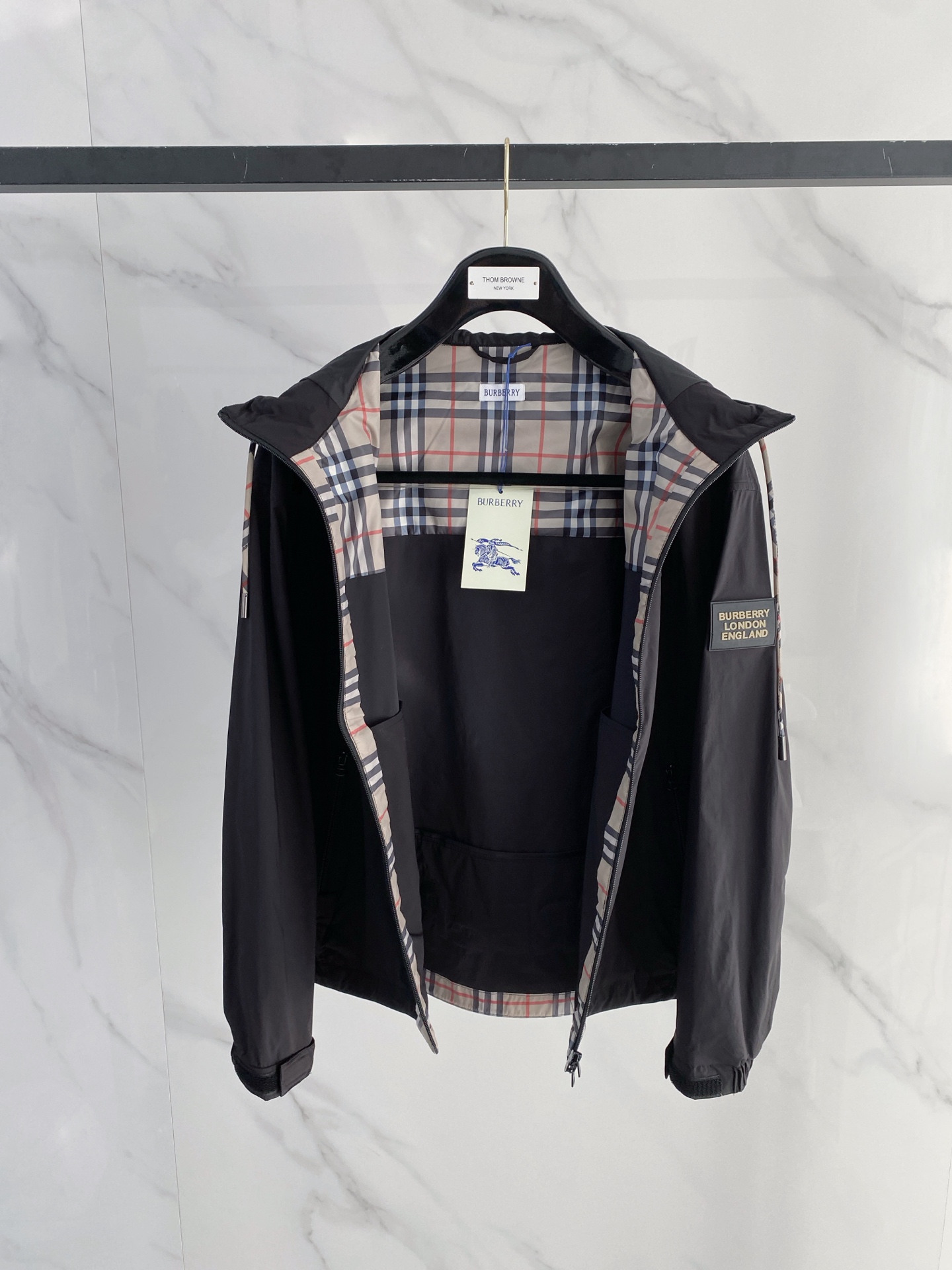 Burberry Jacket Black Hooded S