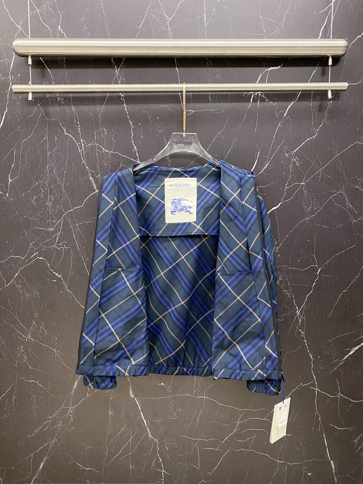 Burberry Jacket Blue Hooded