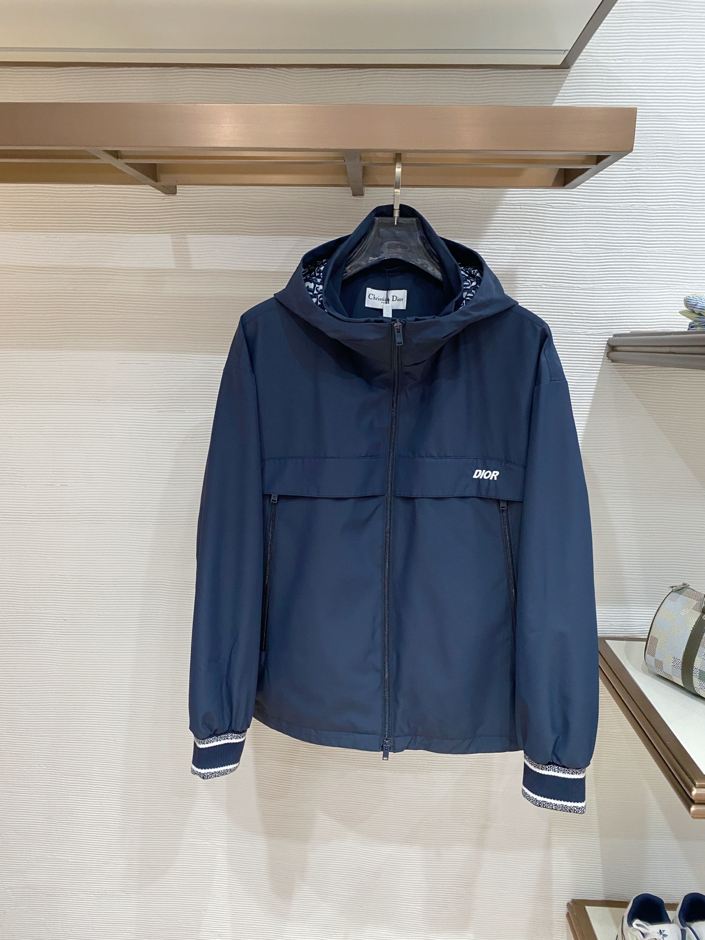 Dior Jacket Blue Hooded S