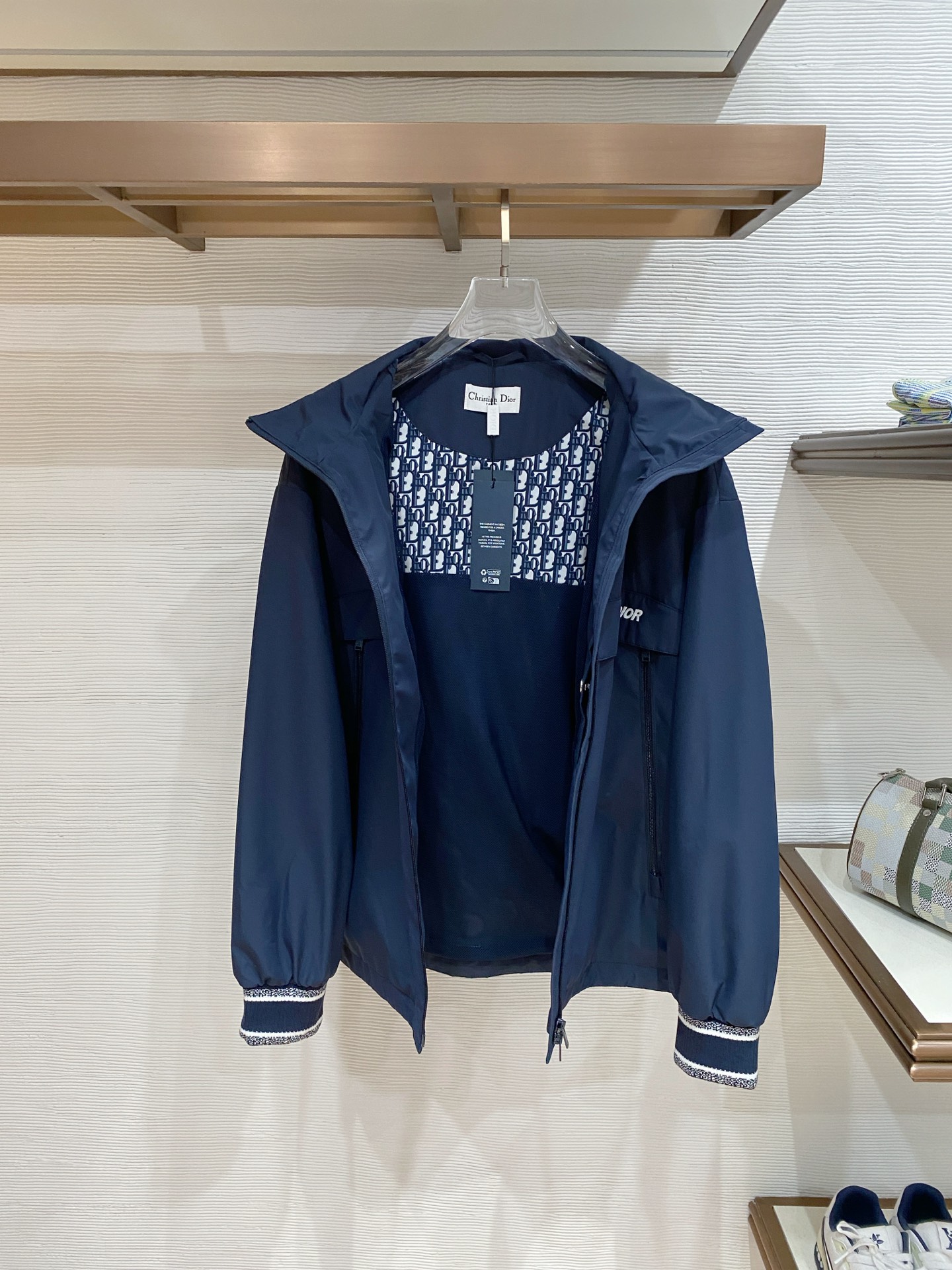 Dior Jacket Blue Hooded S