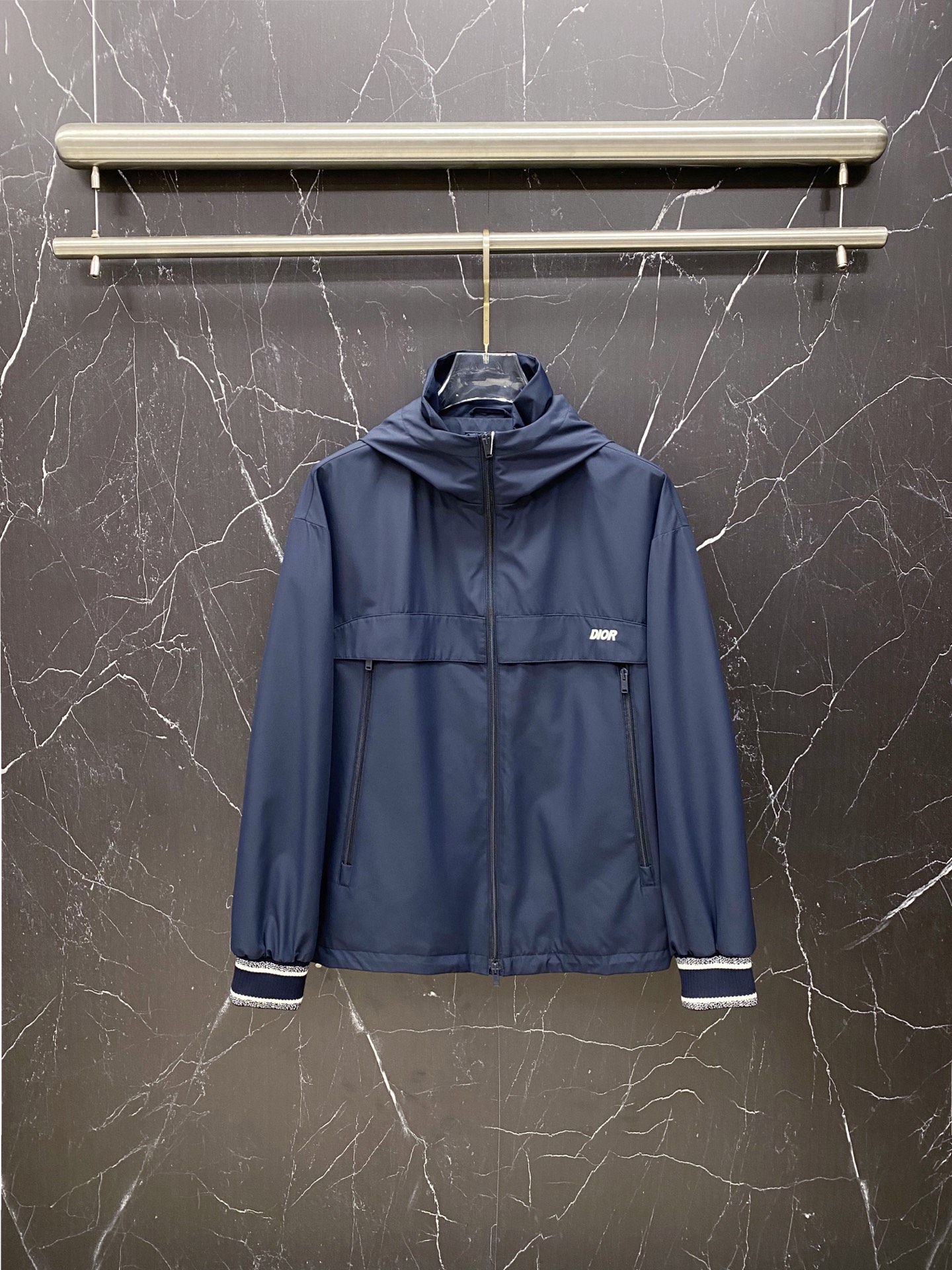 Dior Jacket Blue Hooded S