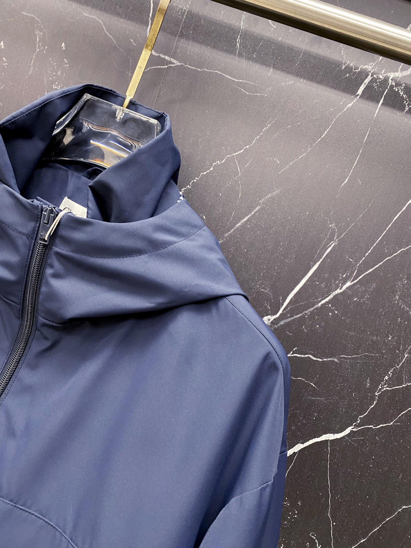 Dior Jacket Blue Hooded S