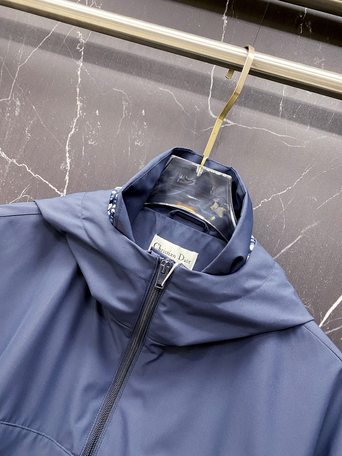 Dior Jacket Blue Hooded S