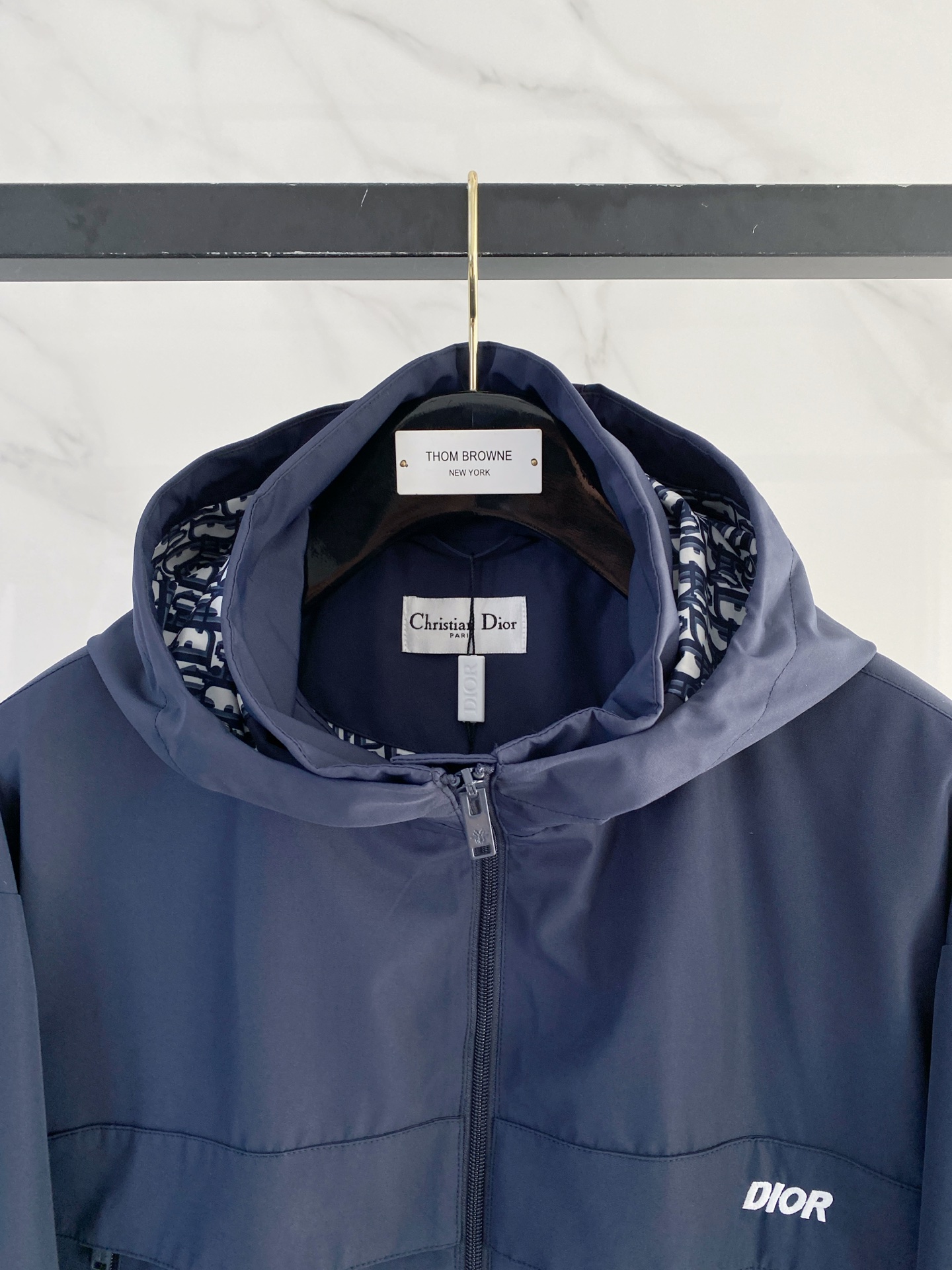 Dior Jacket Blue Hooded S