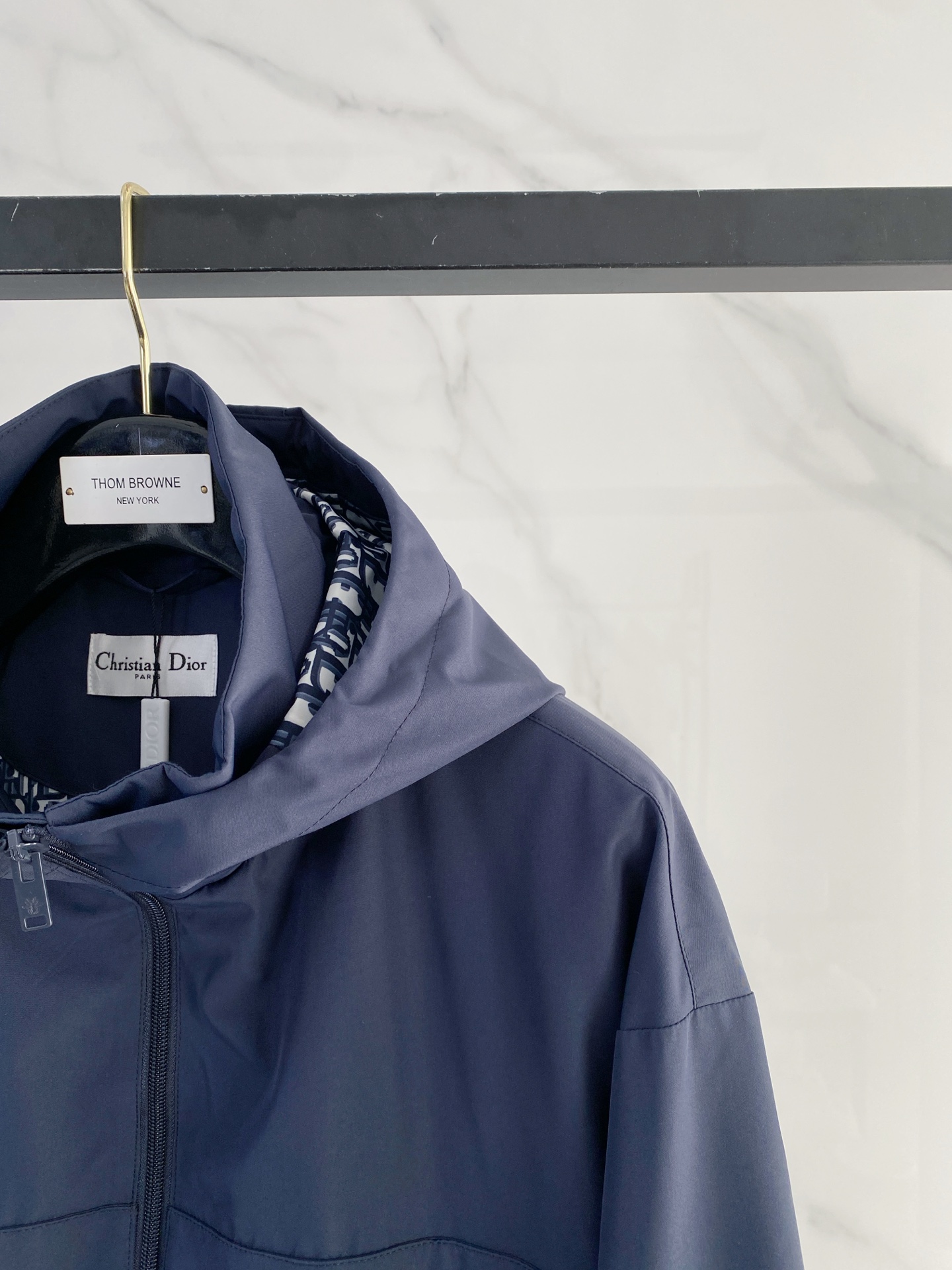 Dior Jacket Blue Hooded S