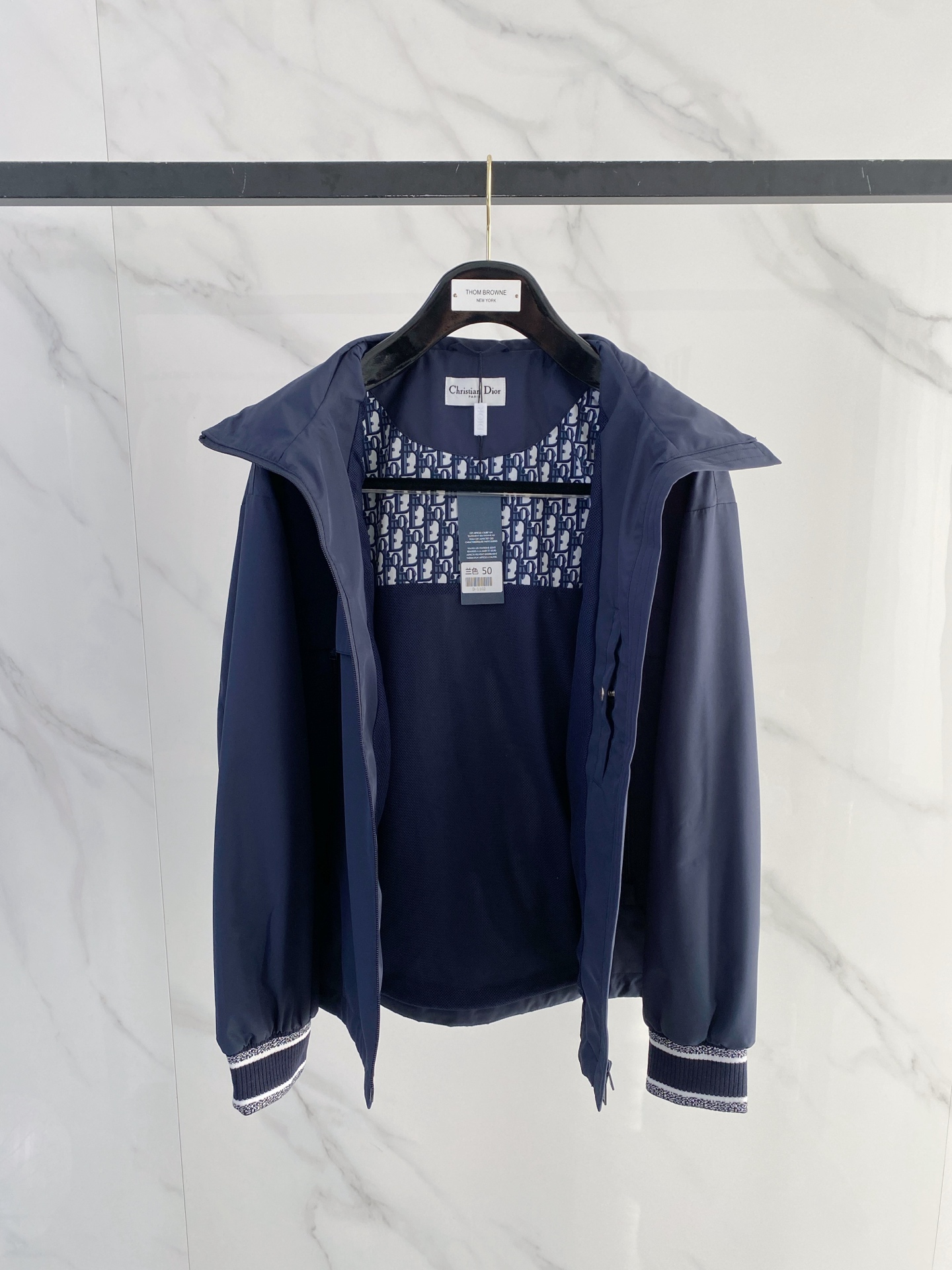Dior Jacket Blue Hooded S