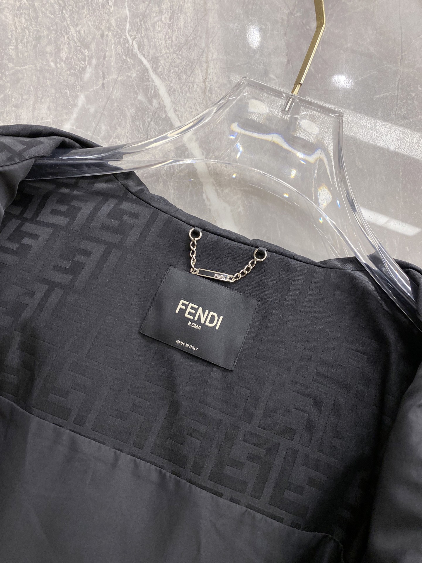 Fendi Jacket Black Hooded S