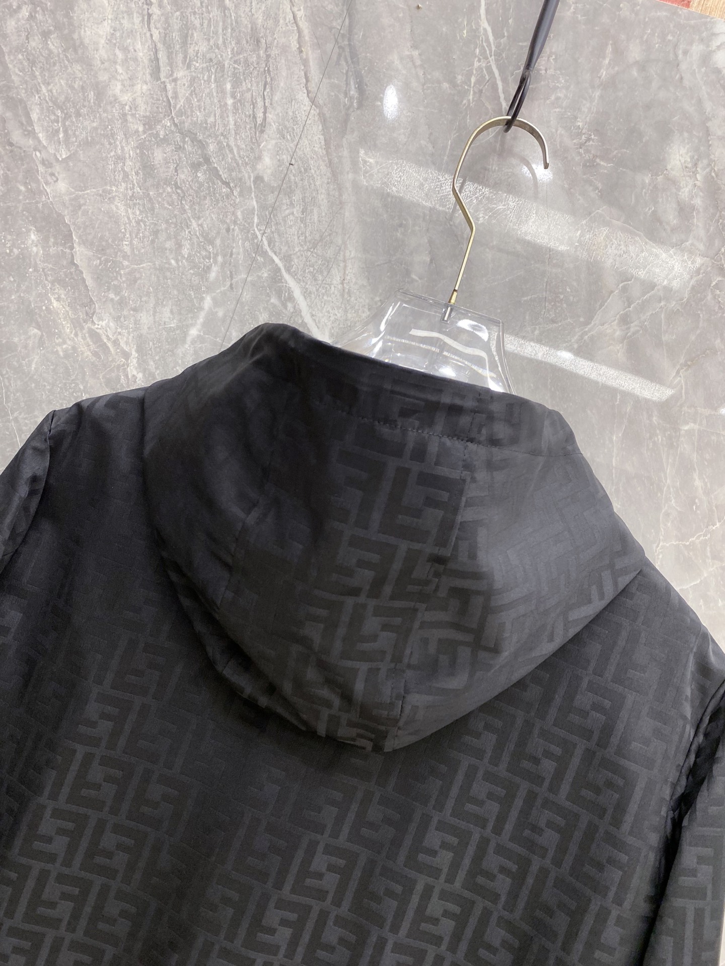 Fendi Jacket Black Hooded S
