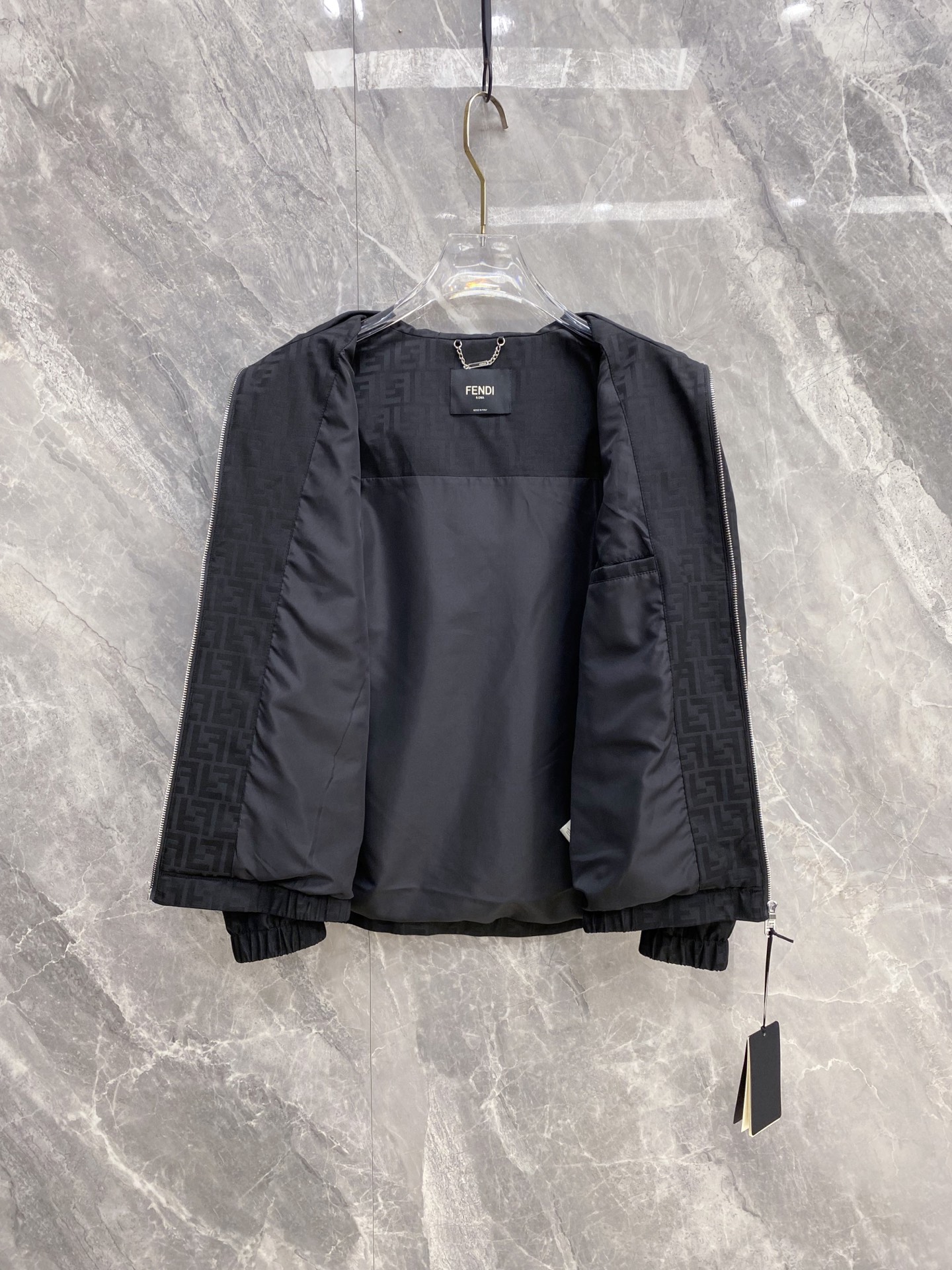 Fendi Jacket Black Hooded S