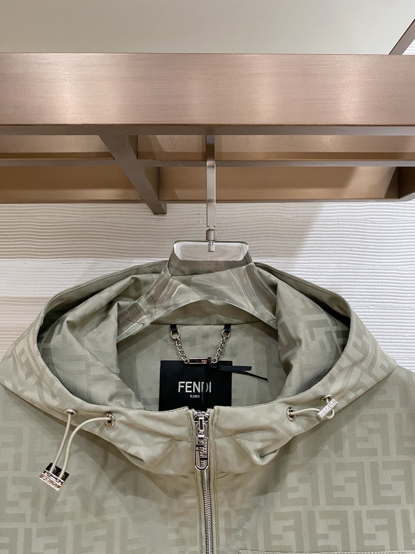 Fendi Jacket Black Hooded S