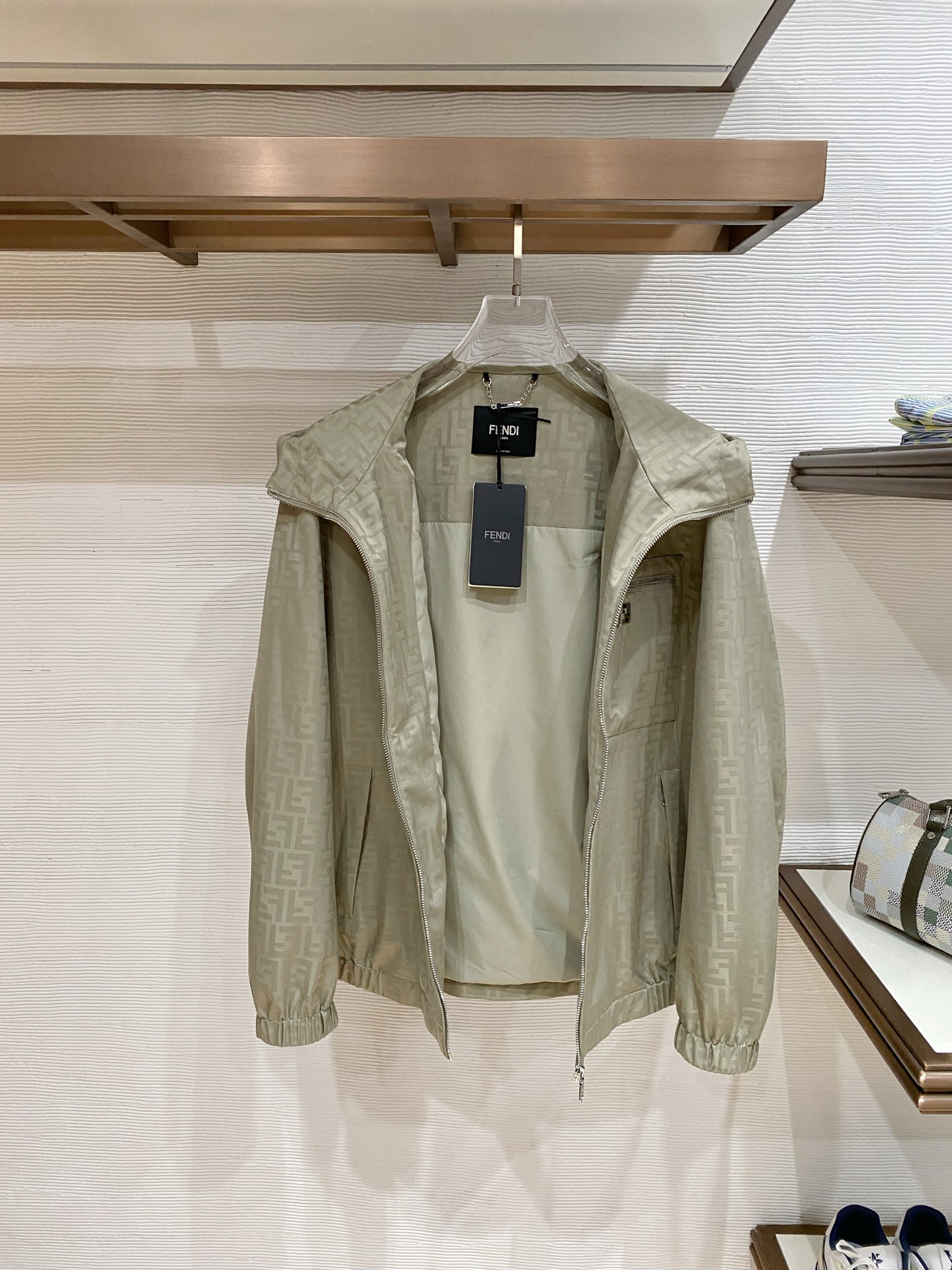 Fendi Jacket Black Hooded S