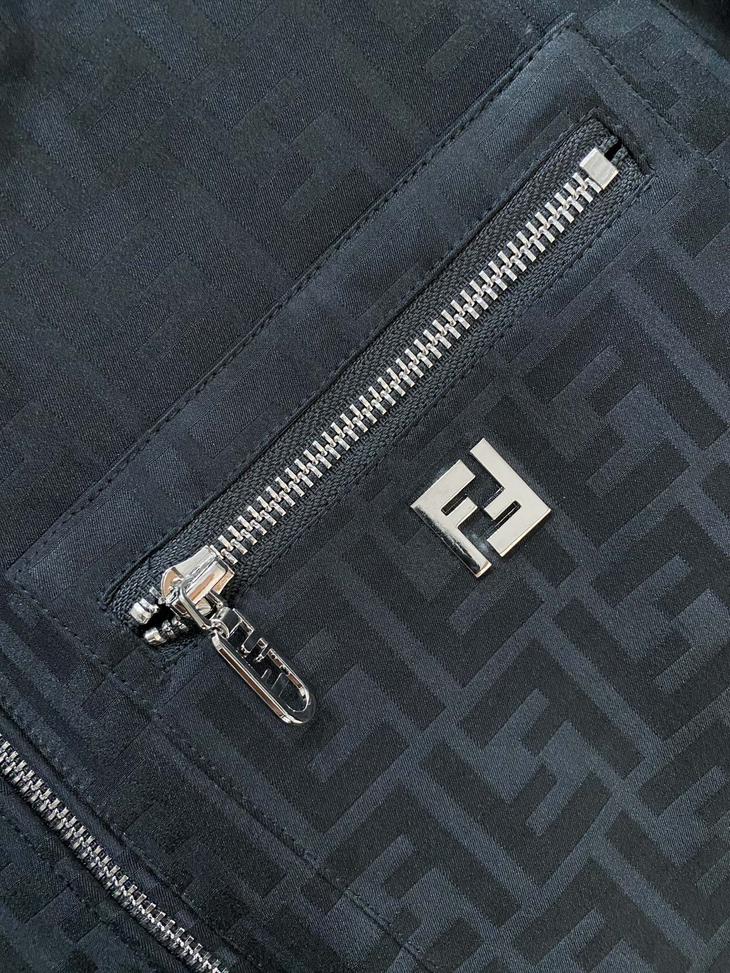 Fendi Jacket Black Hooded S