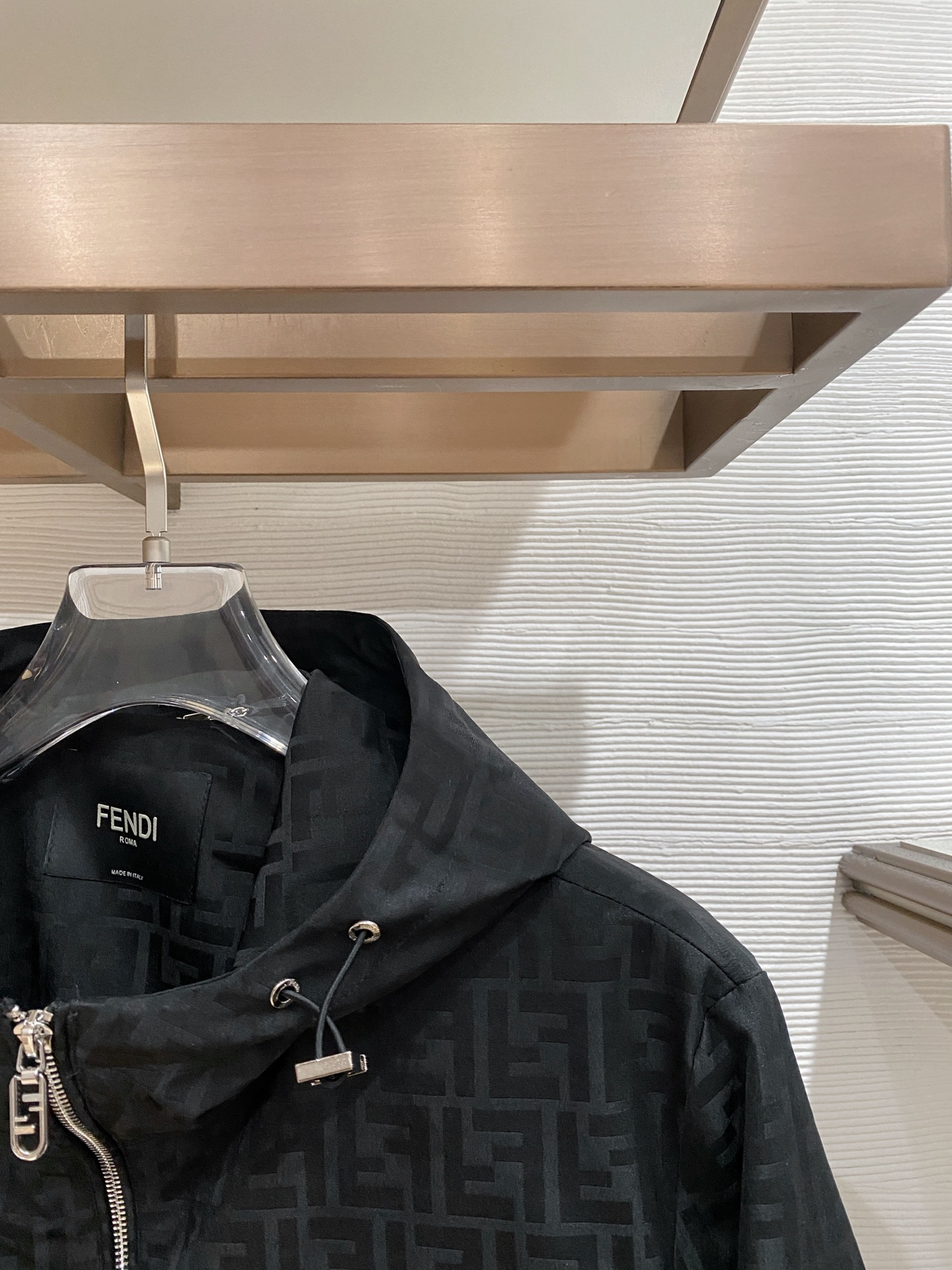 Fendi Jacket Black Hooded S