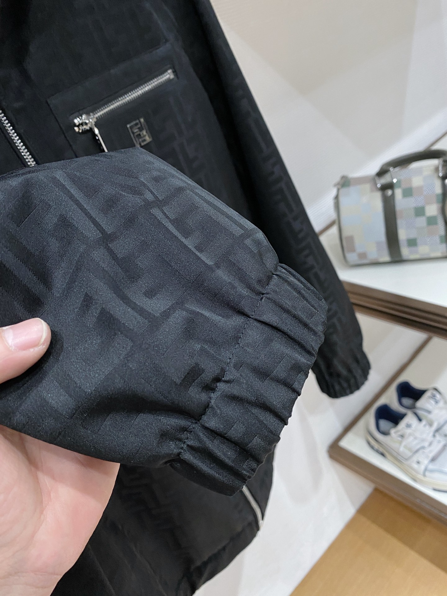 Fendi Jacket Black Hooded S