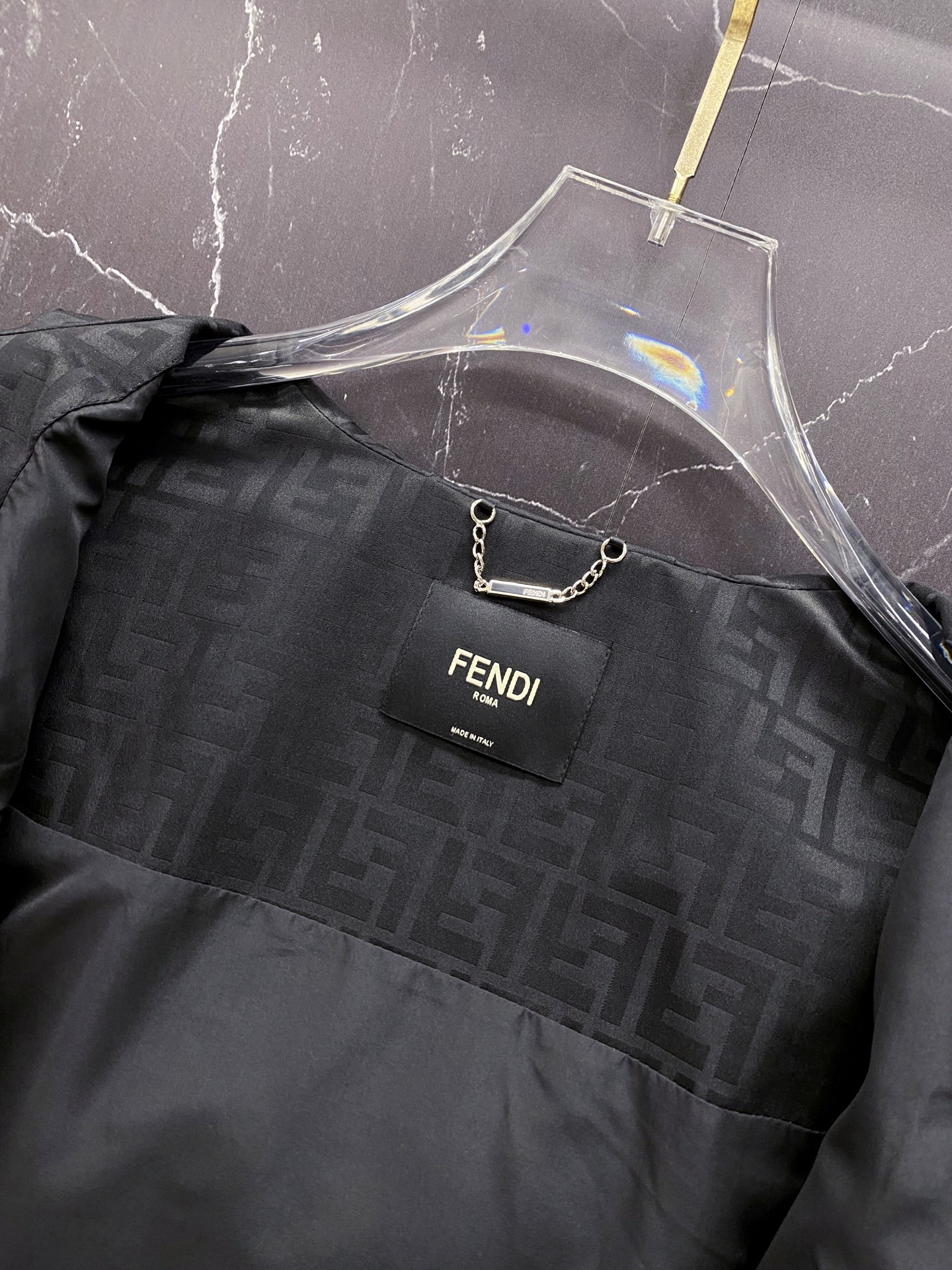 Fendi Jacket Black Hooded S