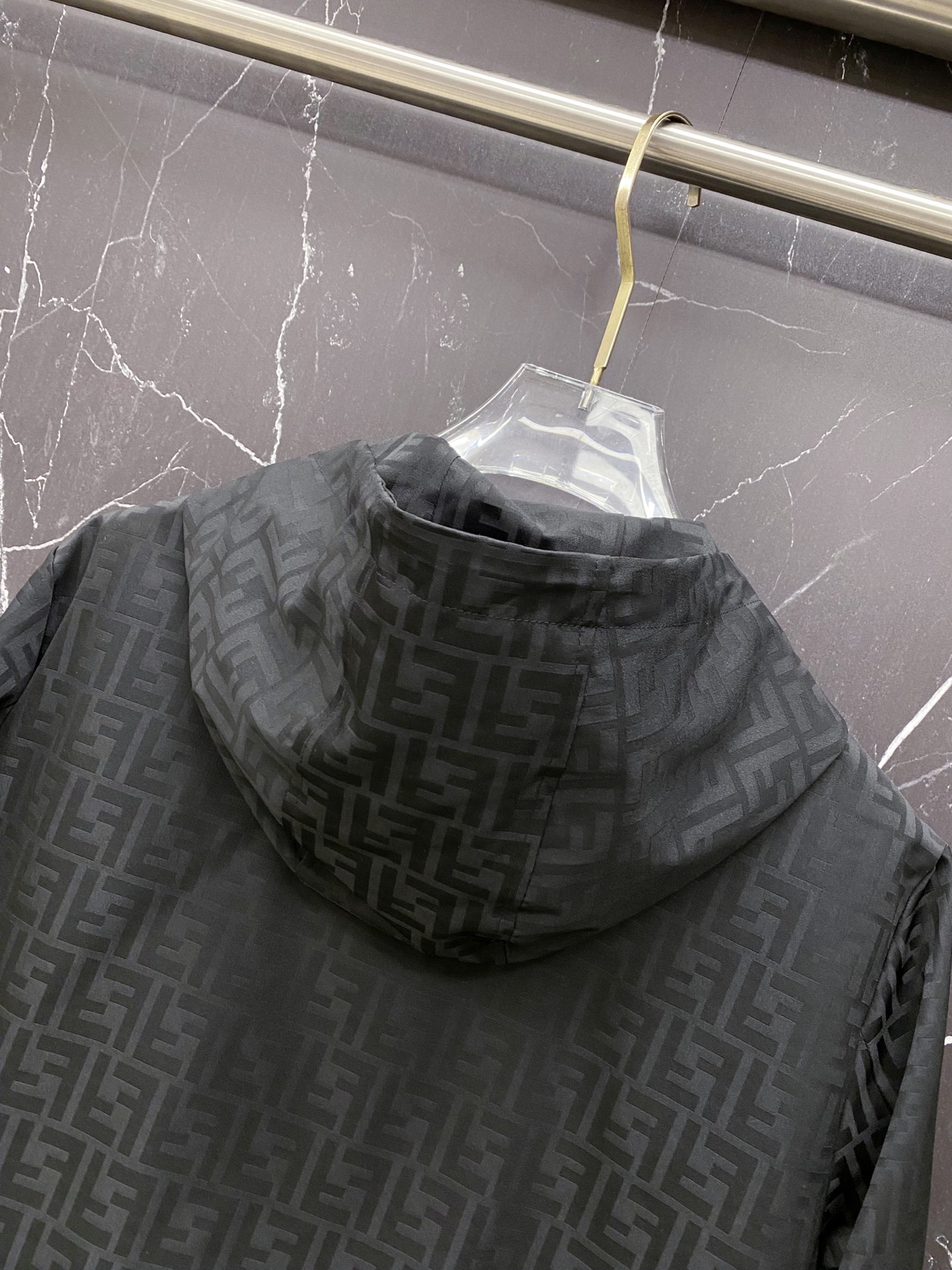 Fendi Jacket Black Hooded S