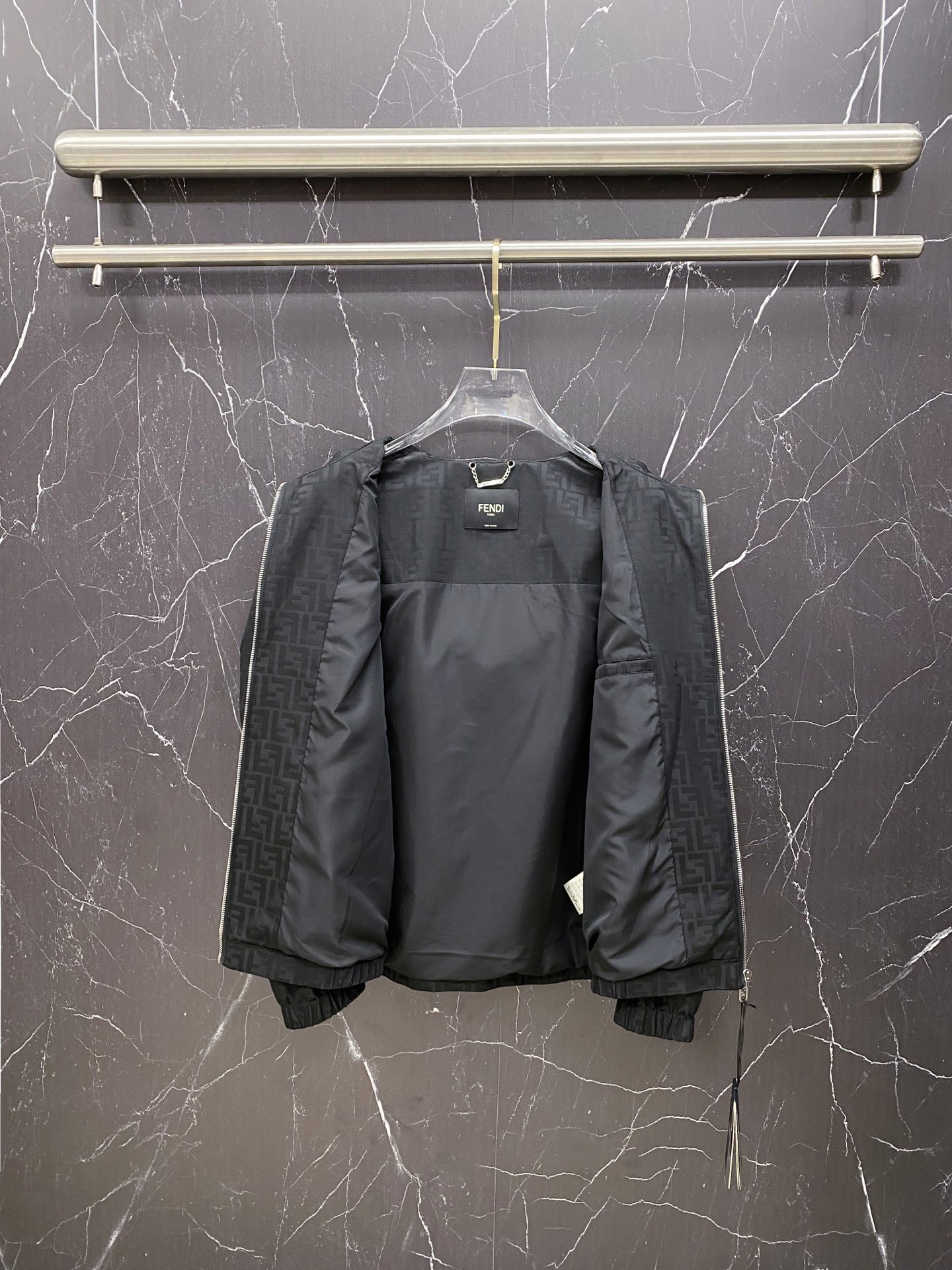 Fendi Jacket Black Hooded S
