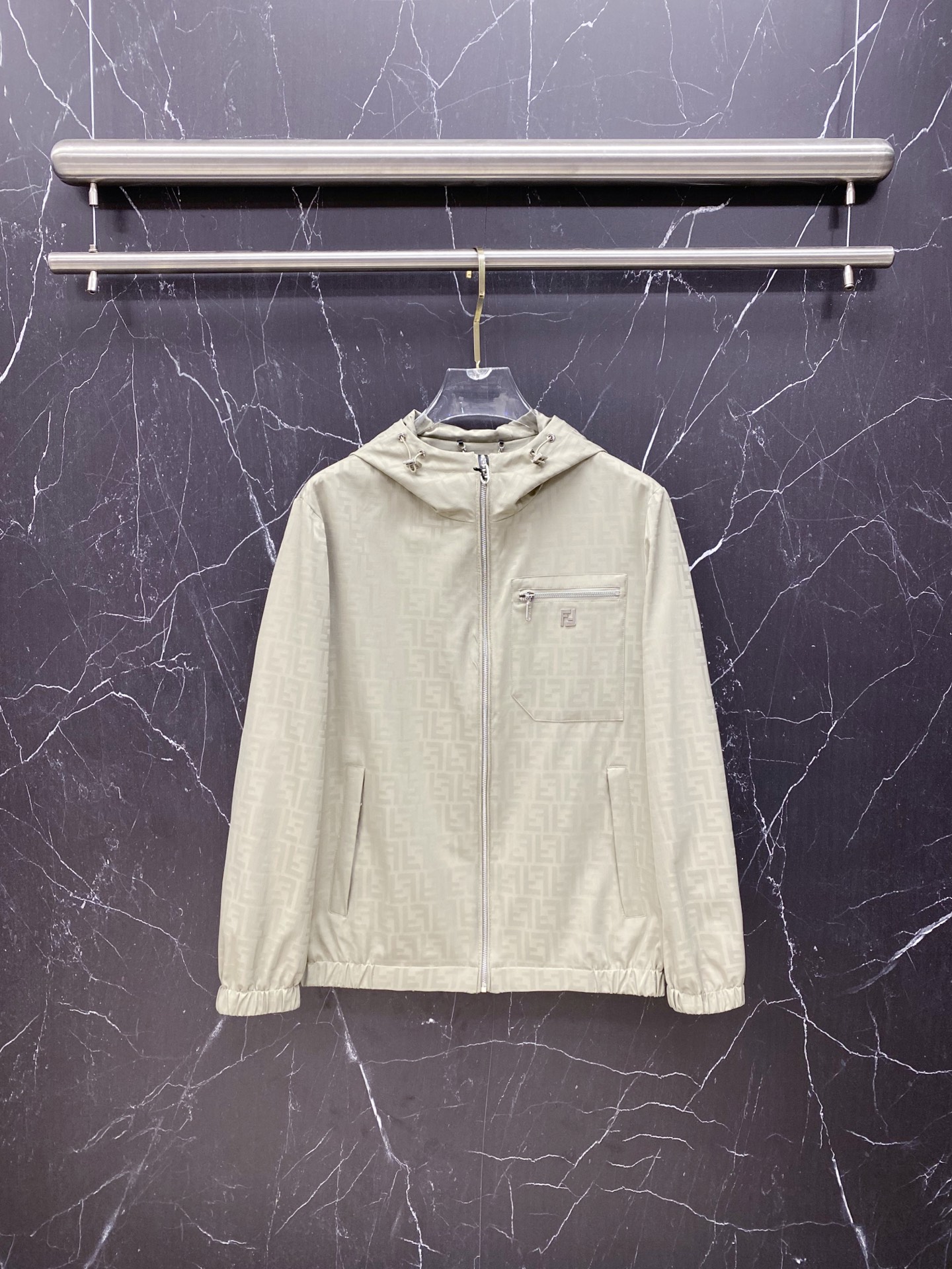 Fendi Jacket Black Hooded S