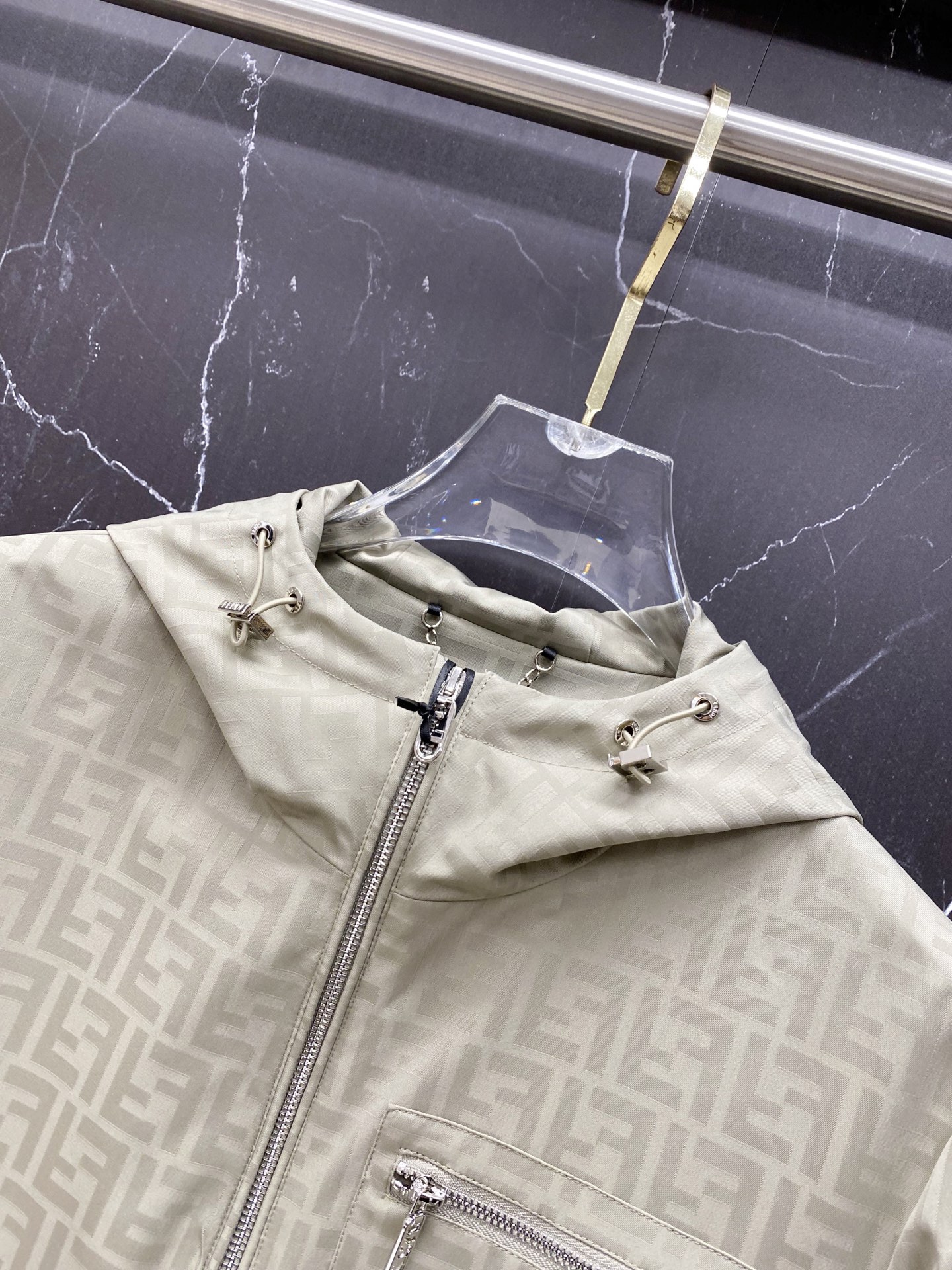 Fendi Jacket Black Hooded S