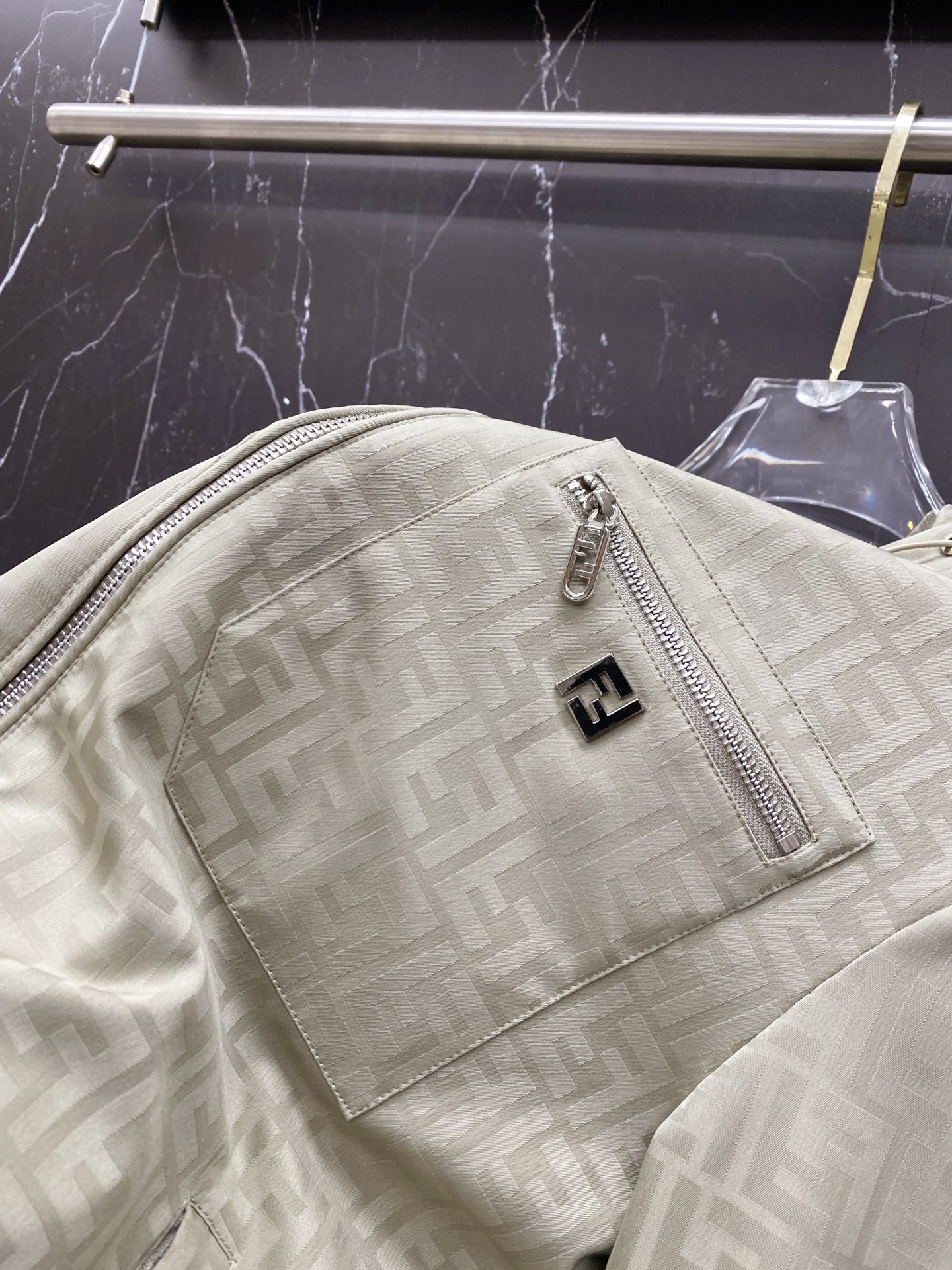 Fendi Jacket Black Hooded S