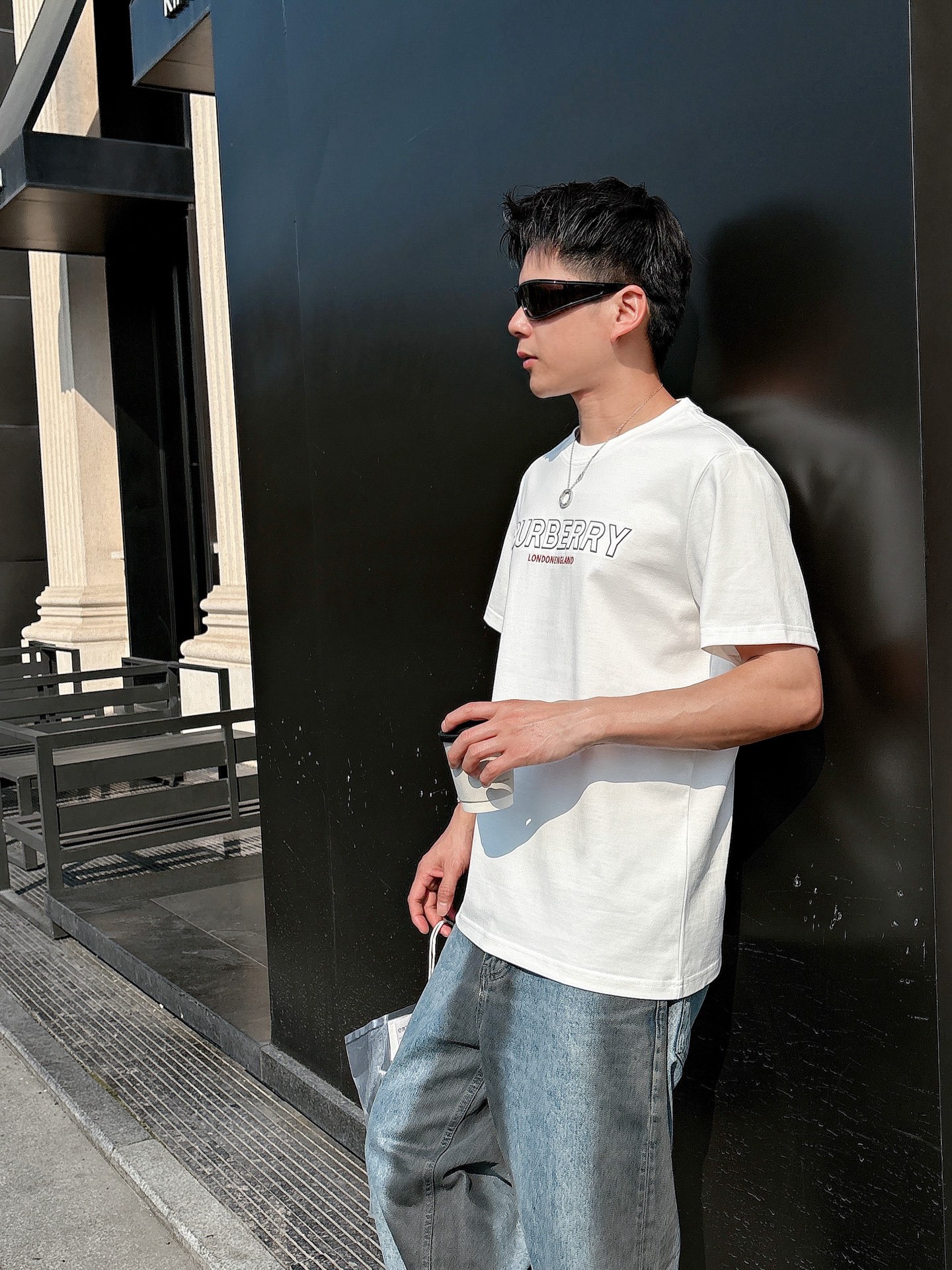 Burberry Couple Basic Clothing Cotton Black Loose Fit S-l-xl