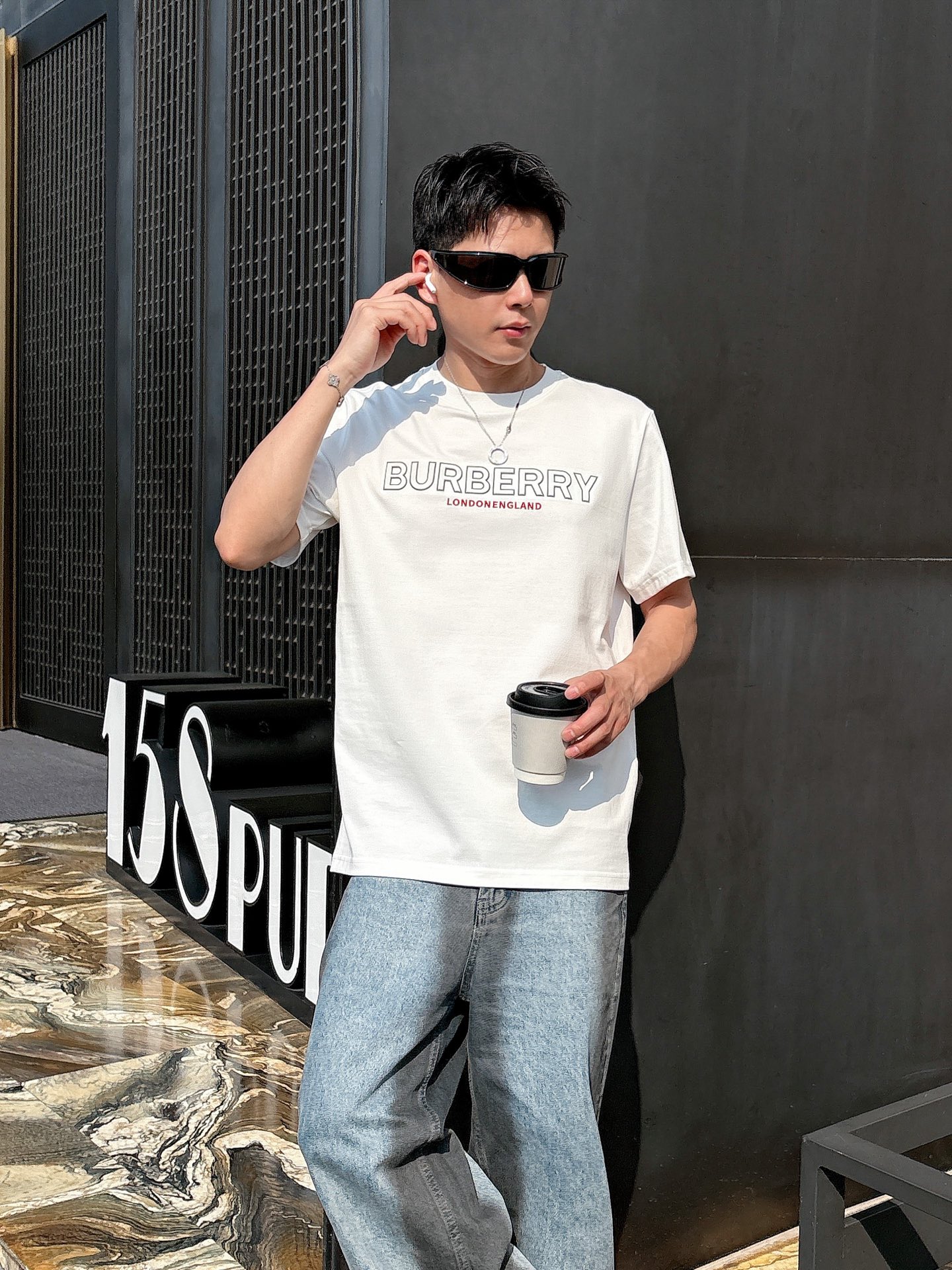 Burberry Couple Basic Clothing Cotton Black Loose Fit S-l-xl