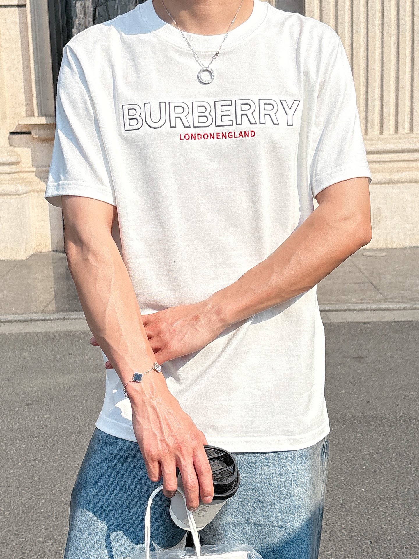 Burberry Couple Basic Clothing Cotton Black Loose Fit S-l-xl