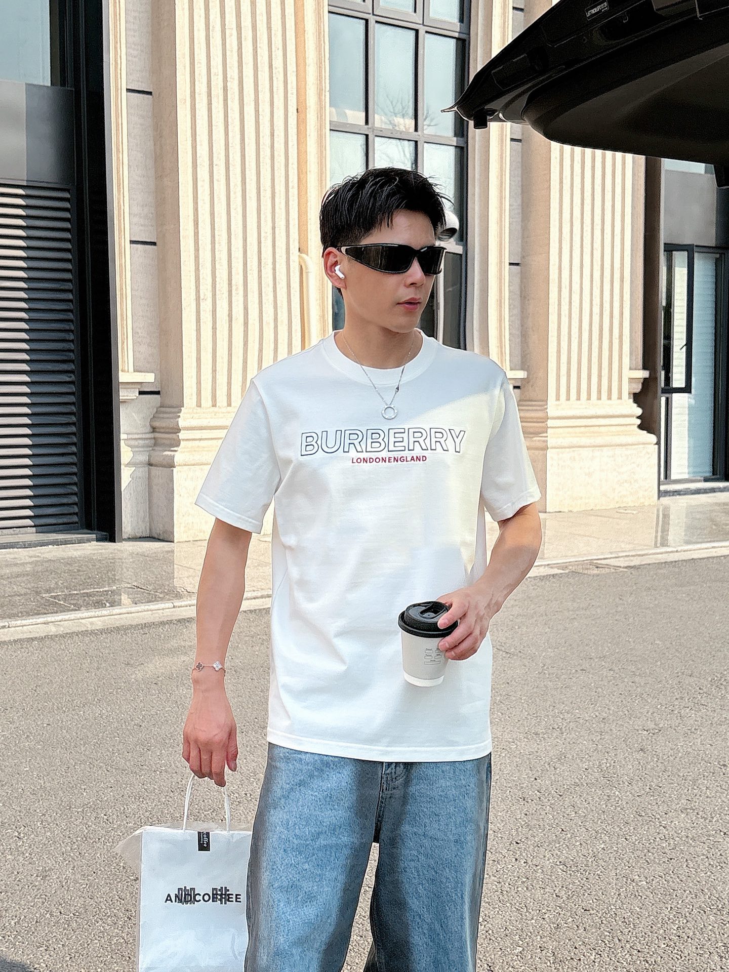 Burberry Couple Basic Clothing Cotton Black Loose Fit S-l-xl