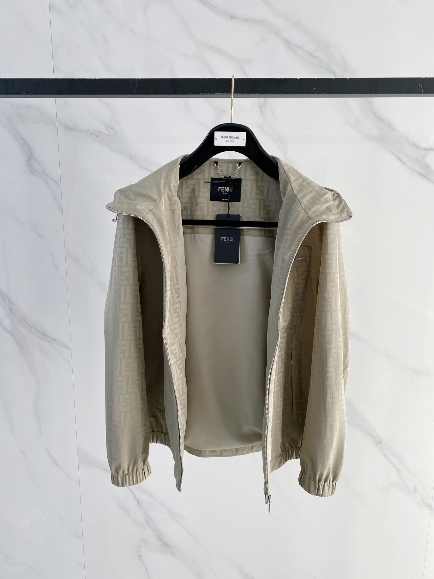 Fendi Jacket Black Hooded S