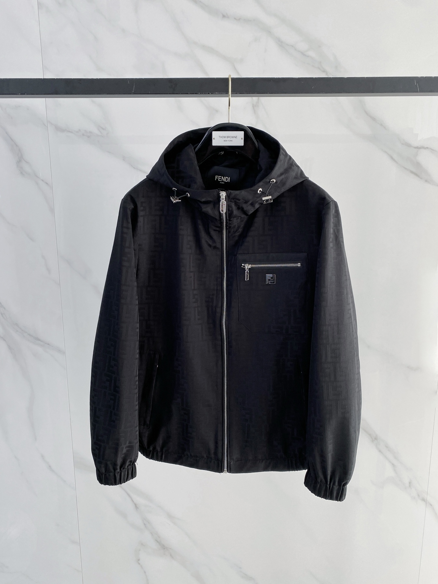 Fendi Jacket Black Hooded S