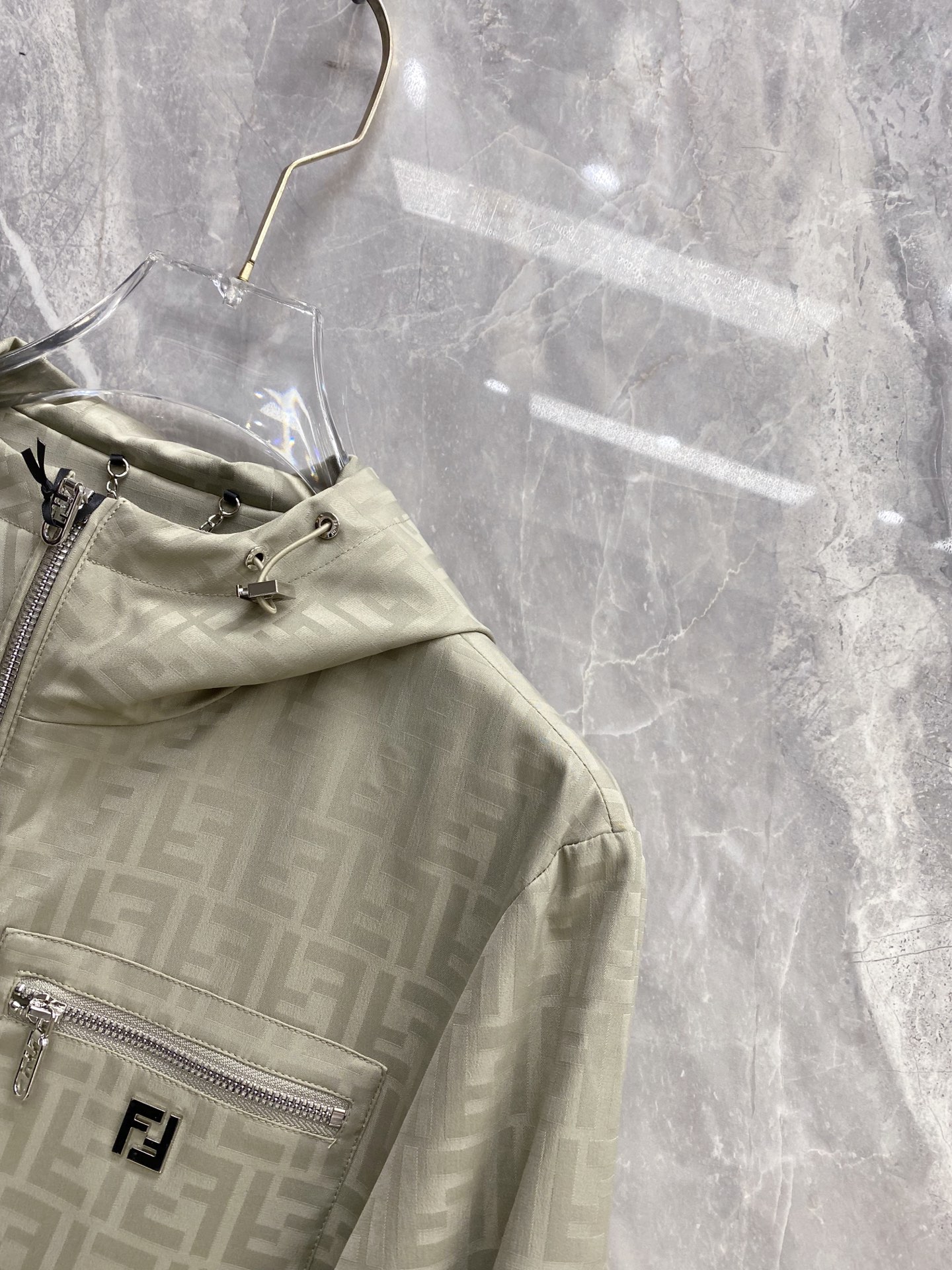 Fendi Jacket Black Hooded S
