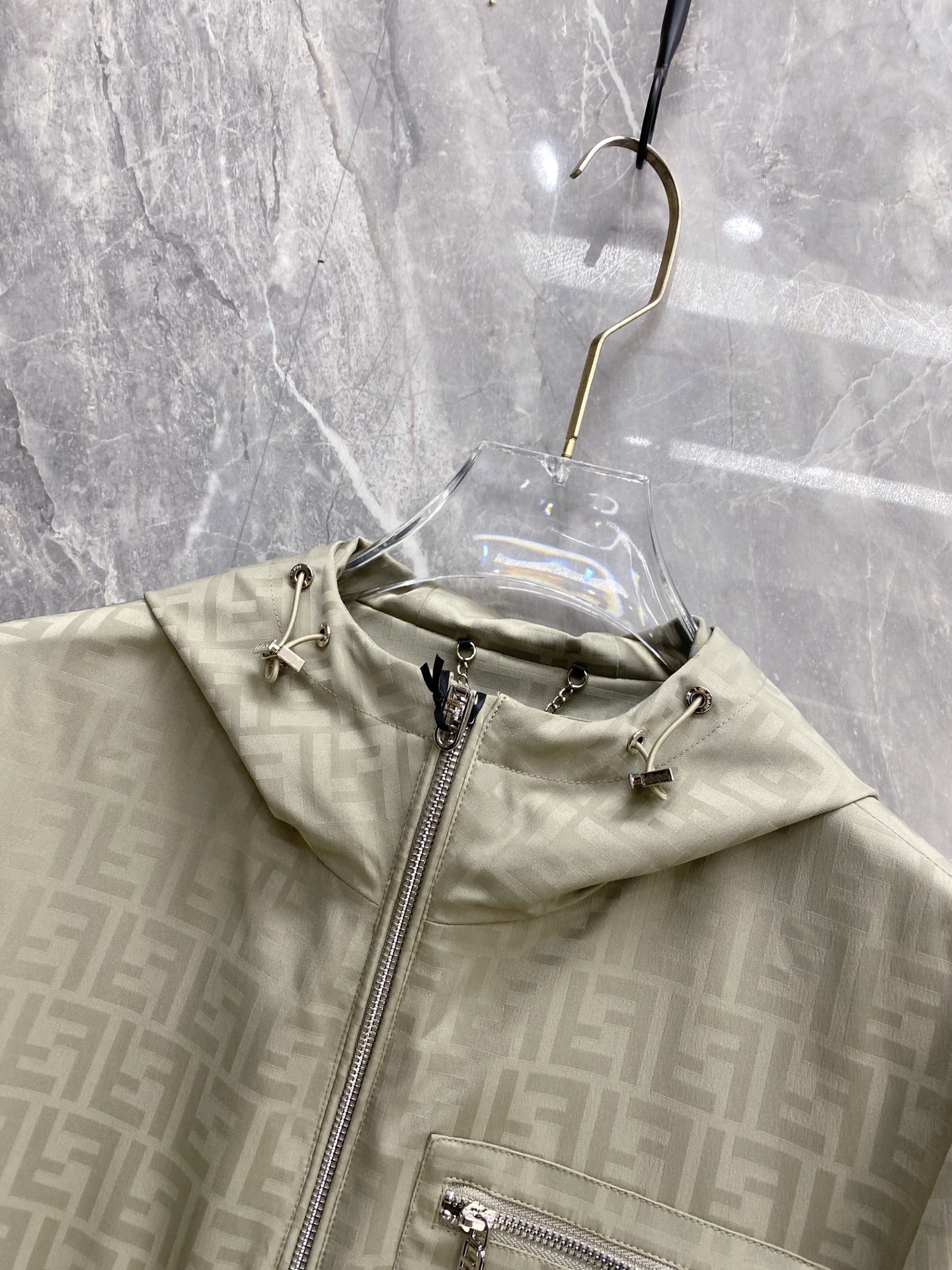 Fendi Jacket Black Hooded S