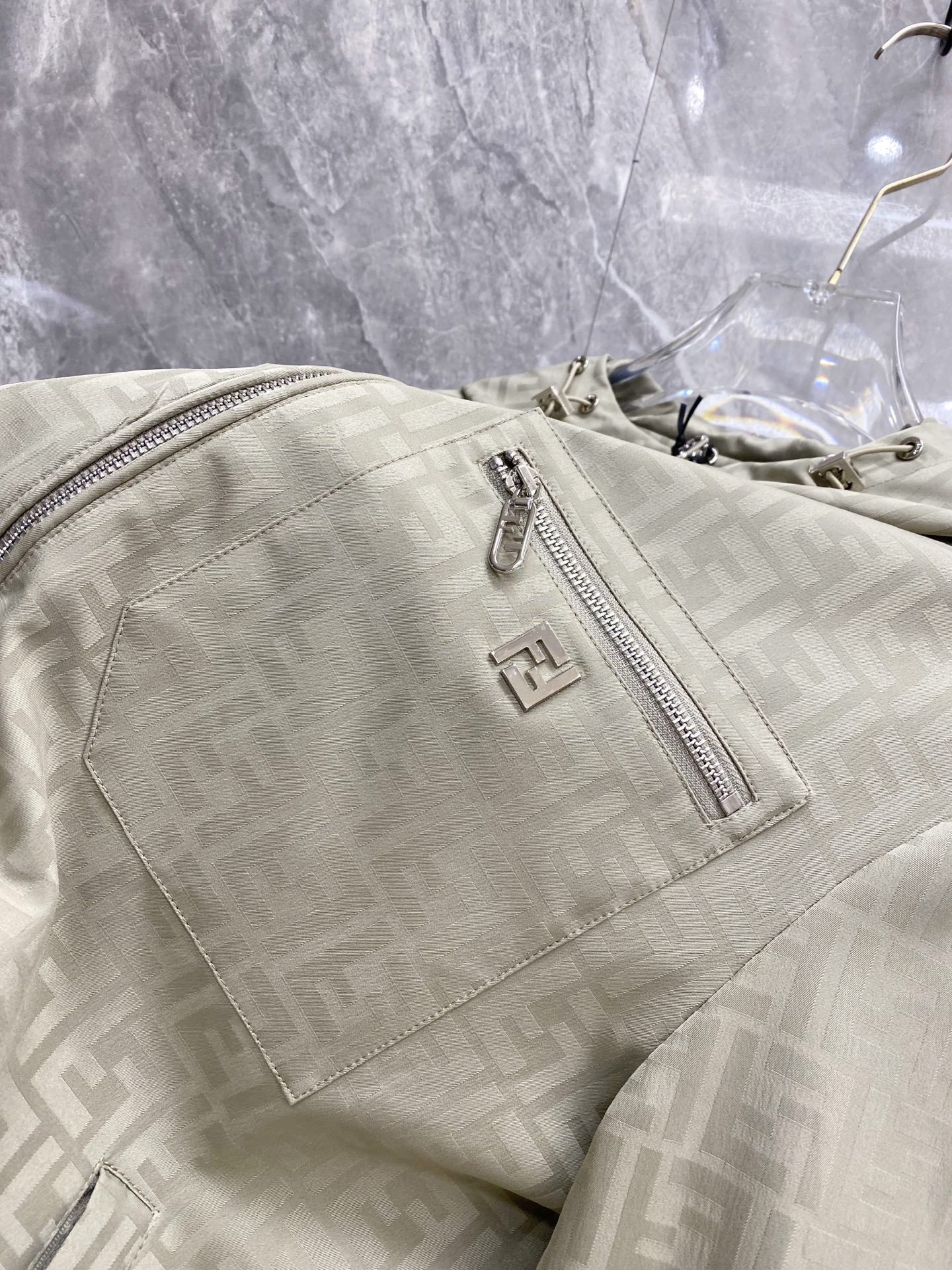 Fendi Jacket Black Hooded S