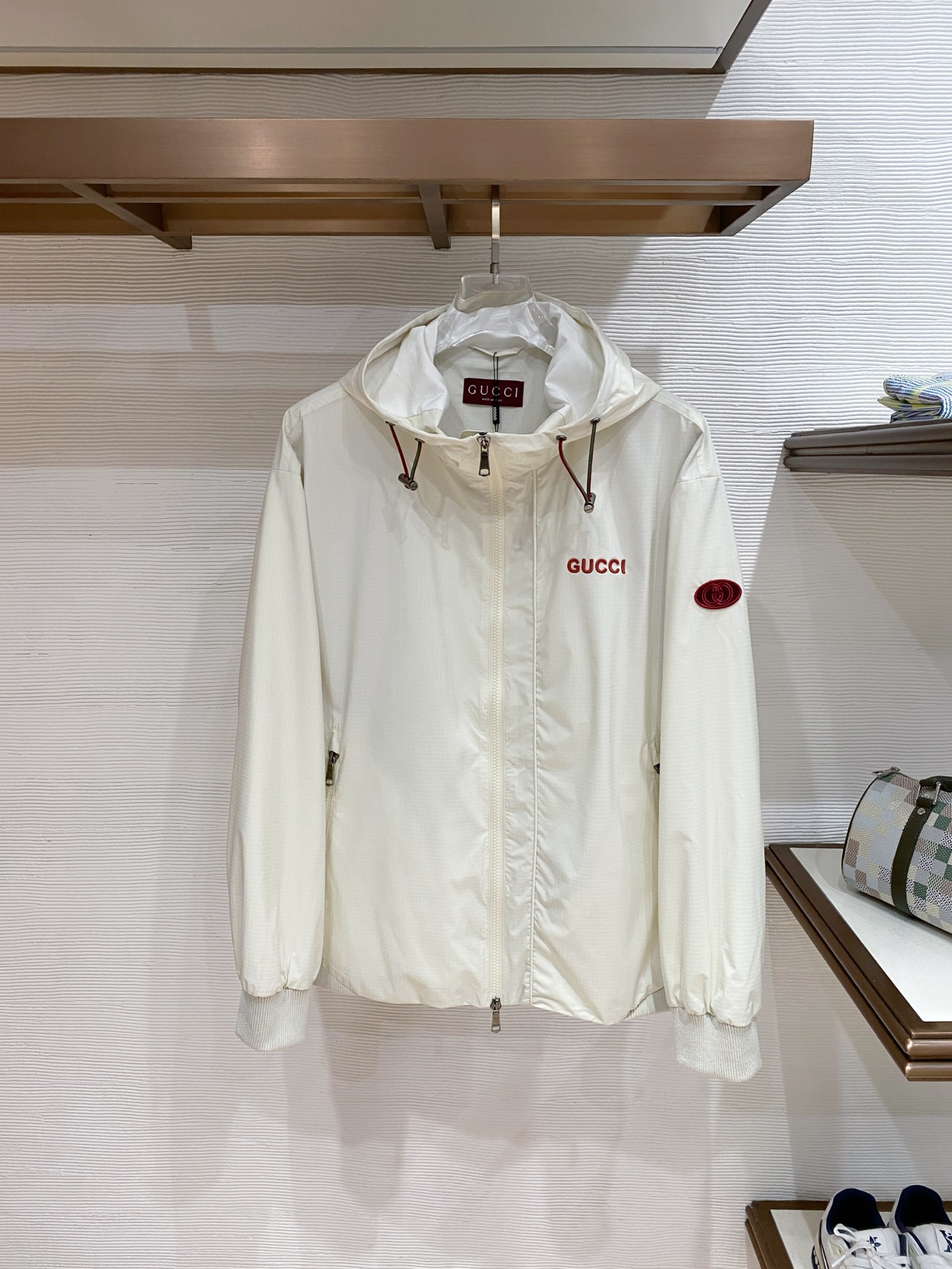 Gucci Jacket White Hooded S