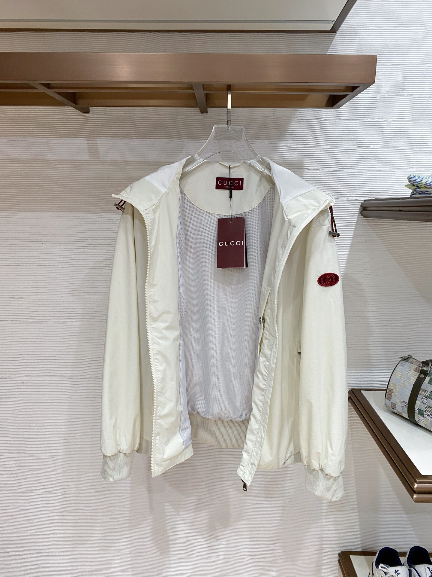 Gucci Jacket White Hooded S