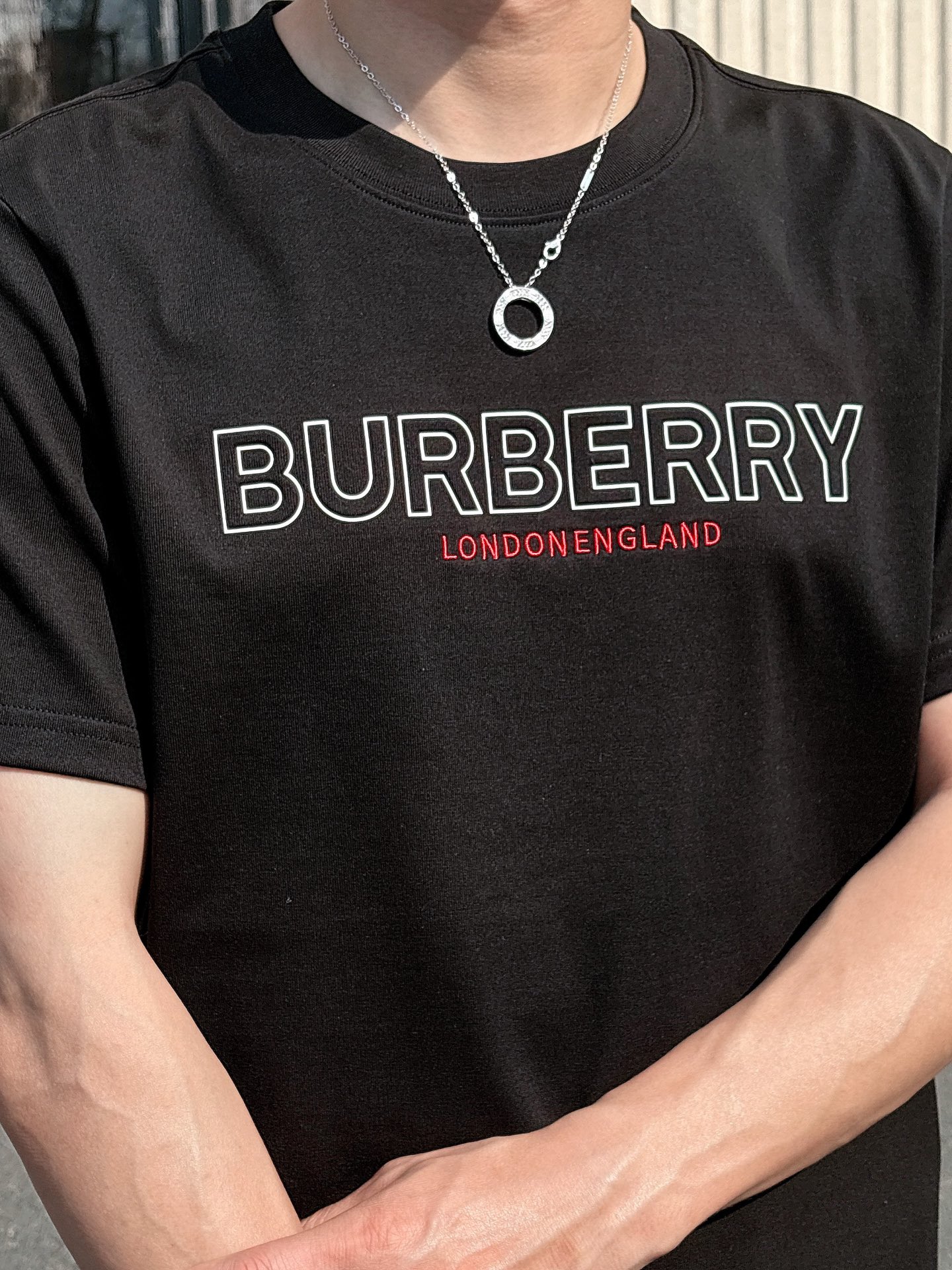 Burberry Couple Basic Clothing Cotton Black Loose Fit S-l-xl