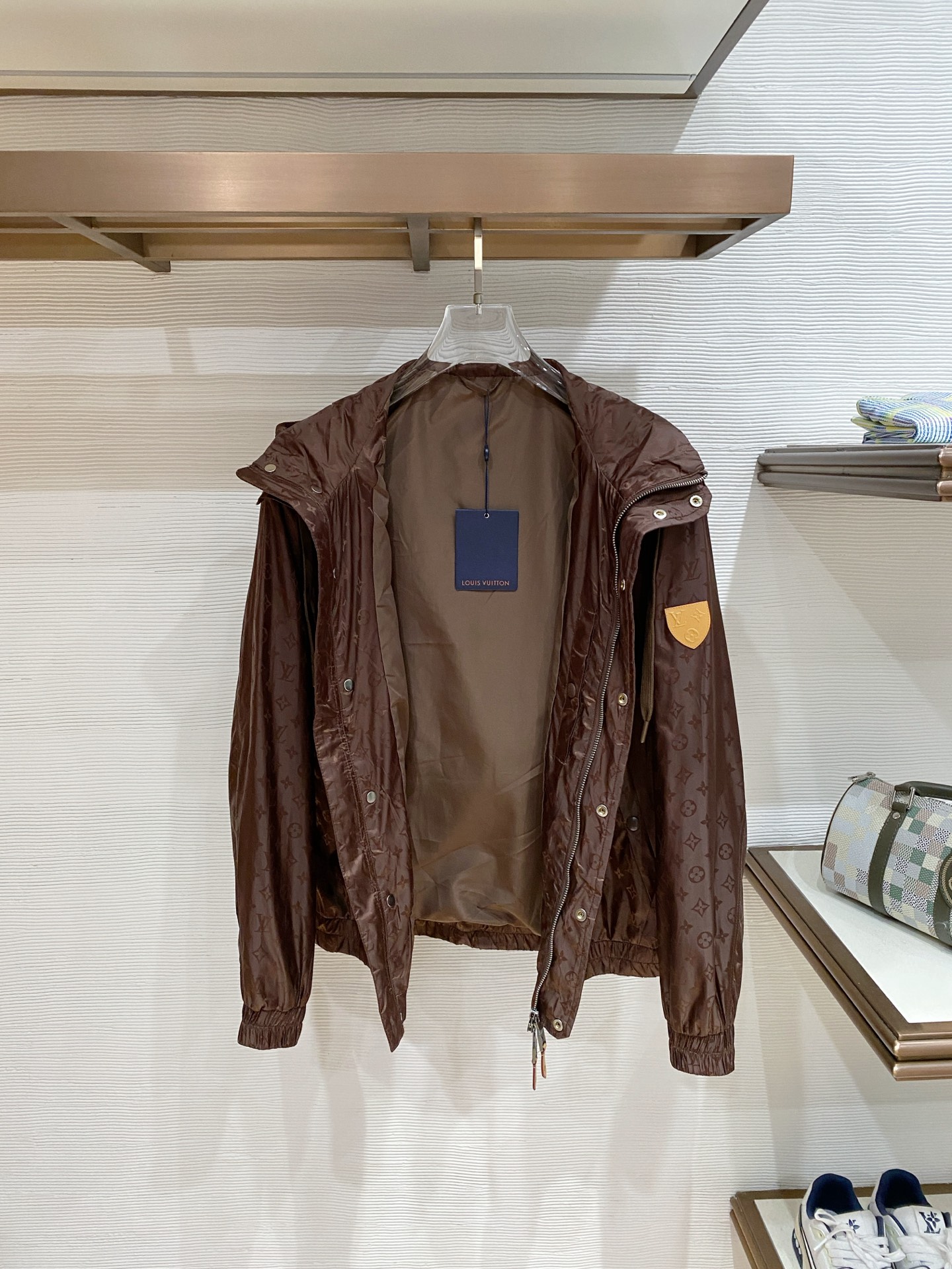 Louis Vuitton Jacket Black Hooded S-l