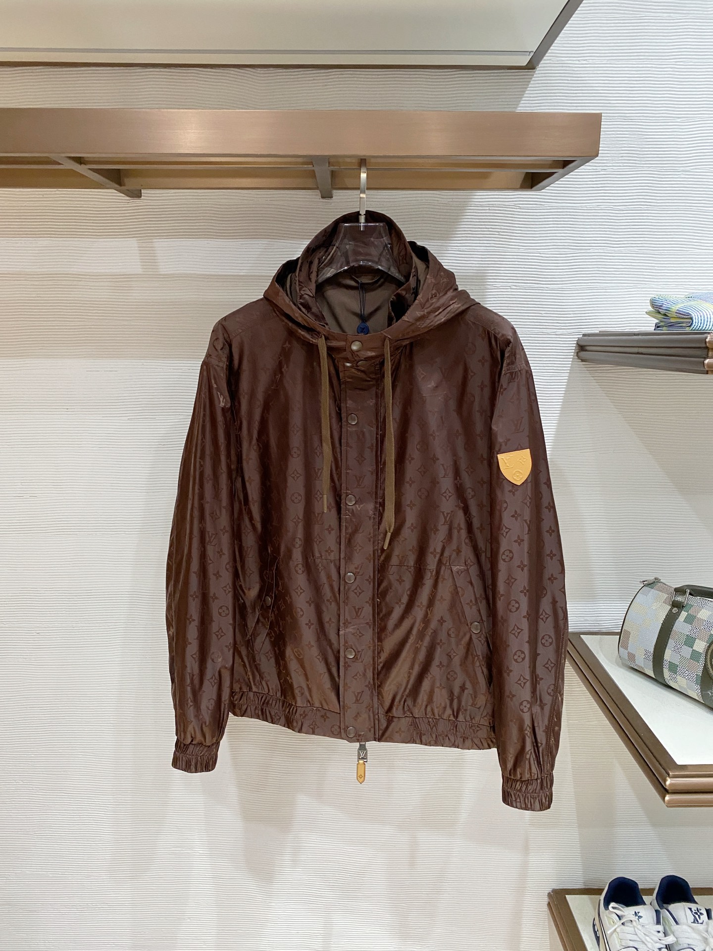 Louis Vuitton Jacket Black Hooded S-l