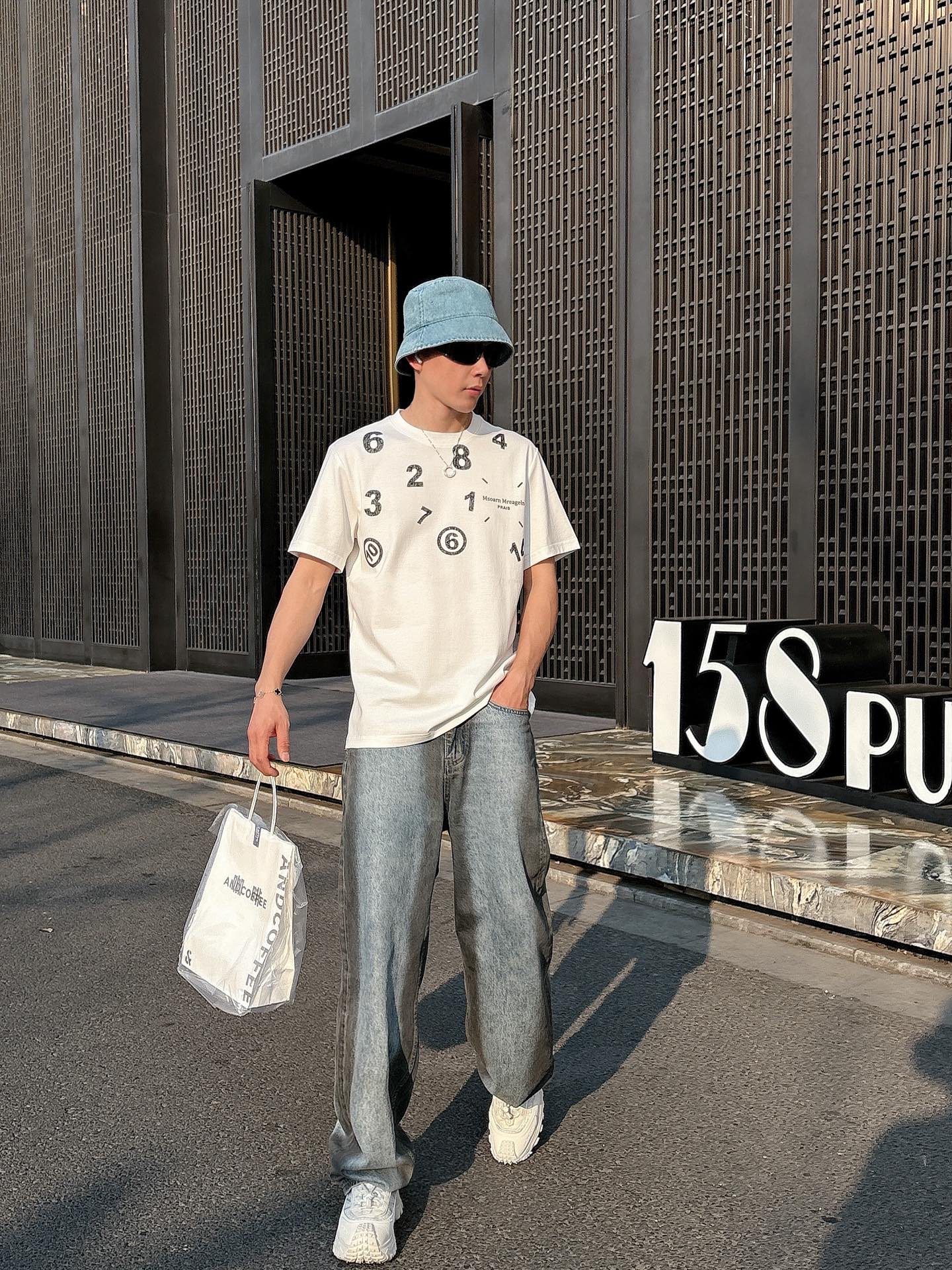 Maison Margiela Couple Basic Clothing Cotton Black Loose Fit S-l-xl