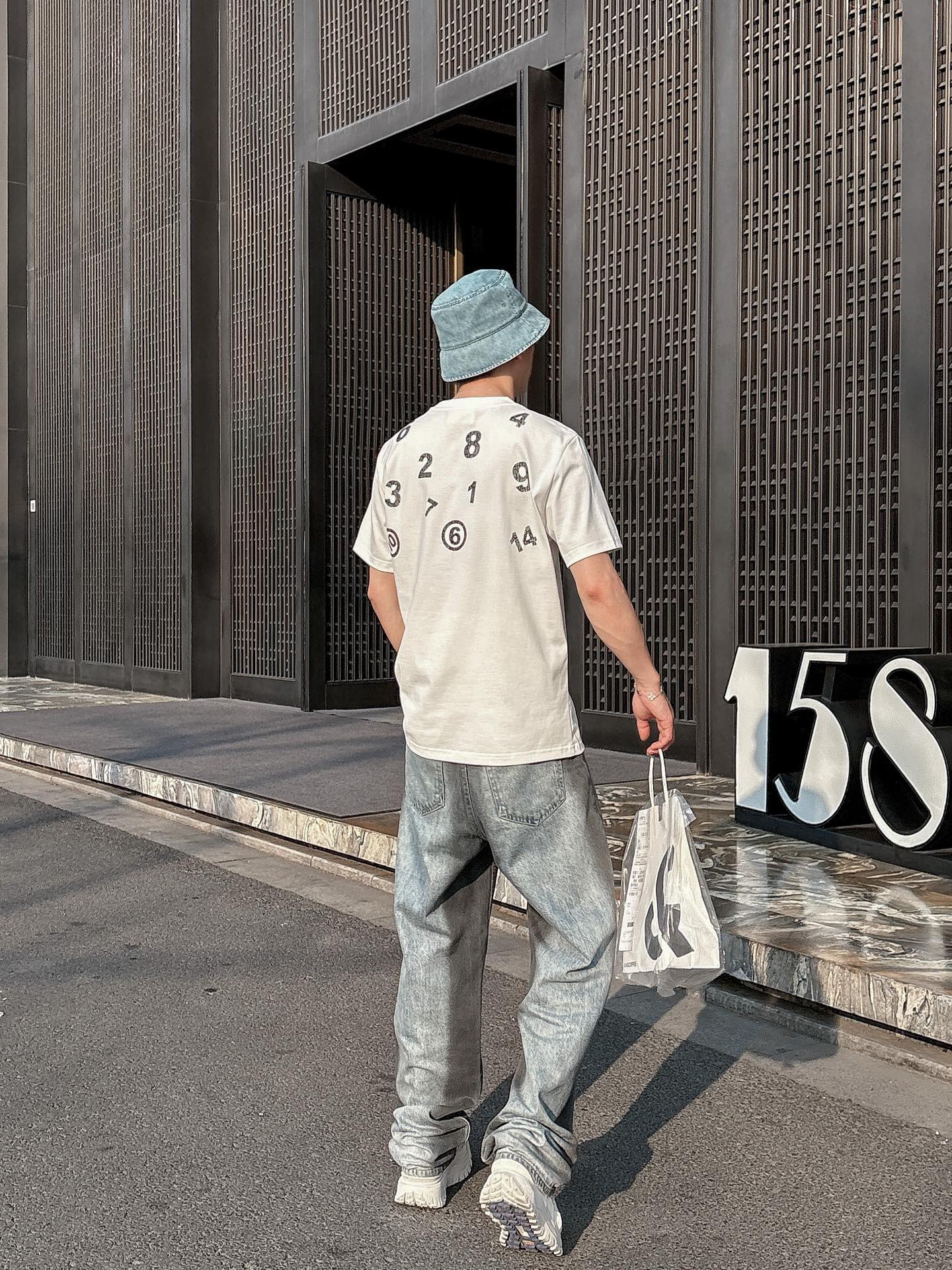 Maison Margiela Couple Basic Clothing Cotton Black Loose Fit S-l-xl