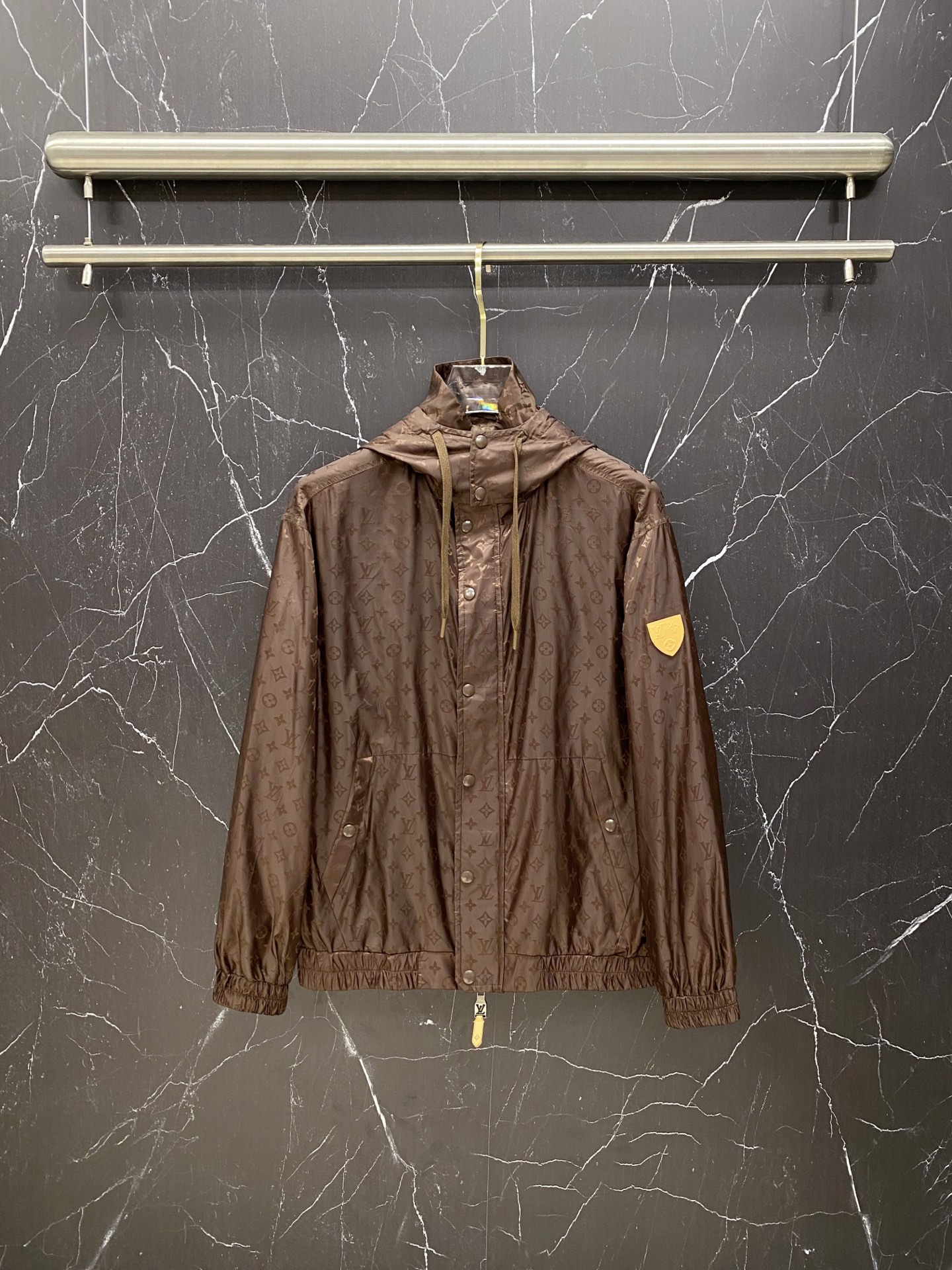 Louis Vuitton Jacket Black Hooded S-l