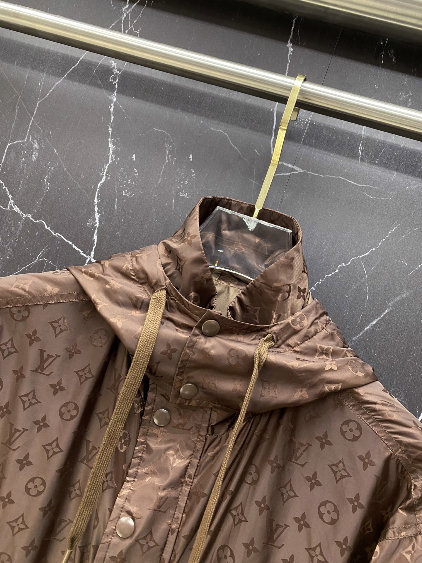 Louis Vuitton Jacket Black Hooded S-l