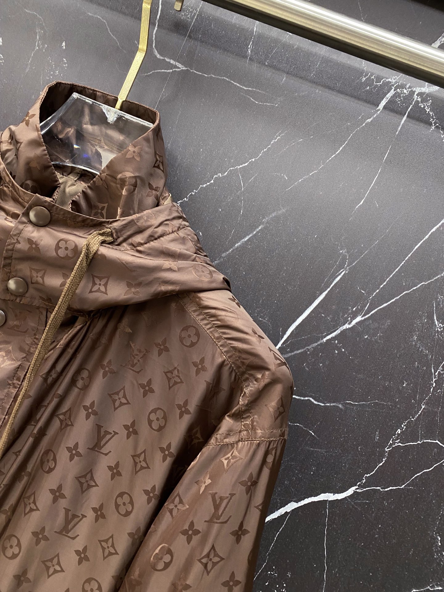 Louis Vuitton Jacket Black Hooded S-l