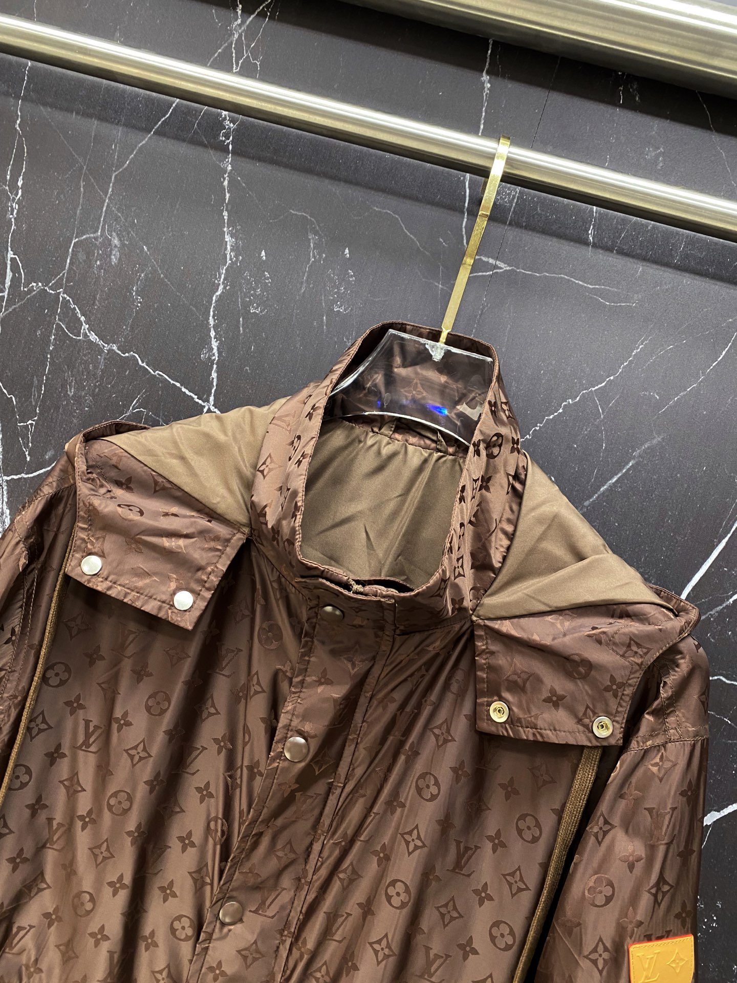 Louis Vuitton Jacket Black Hooded S-l