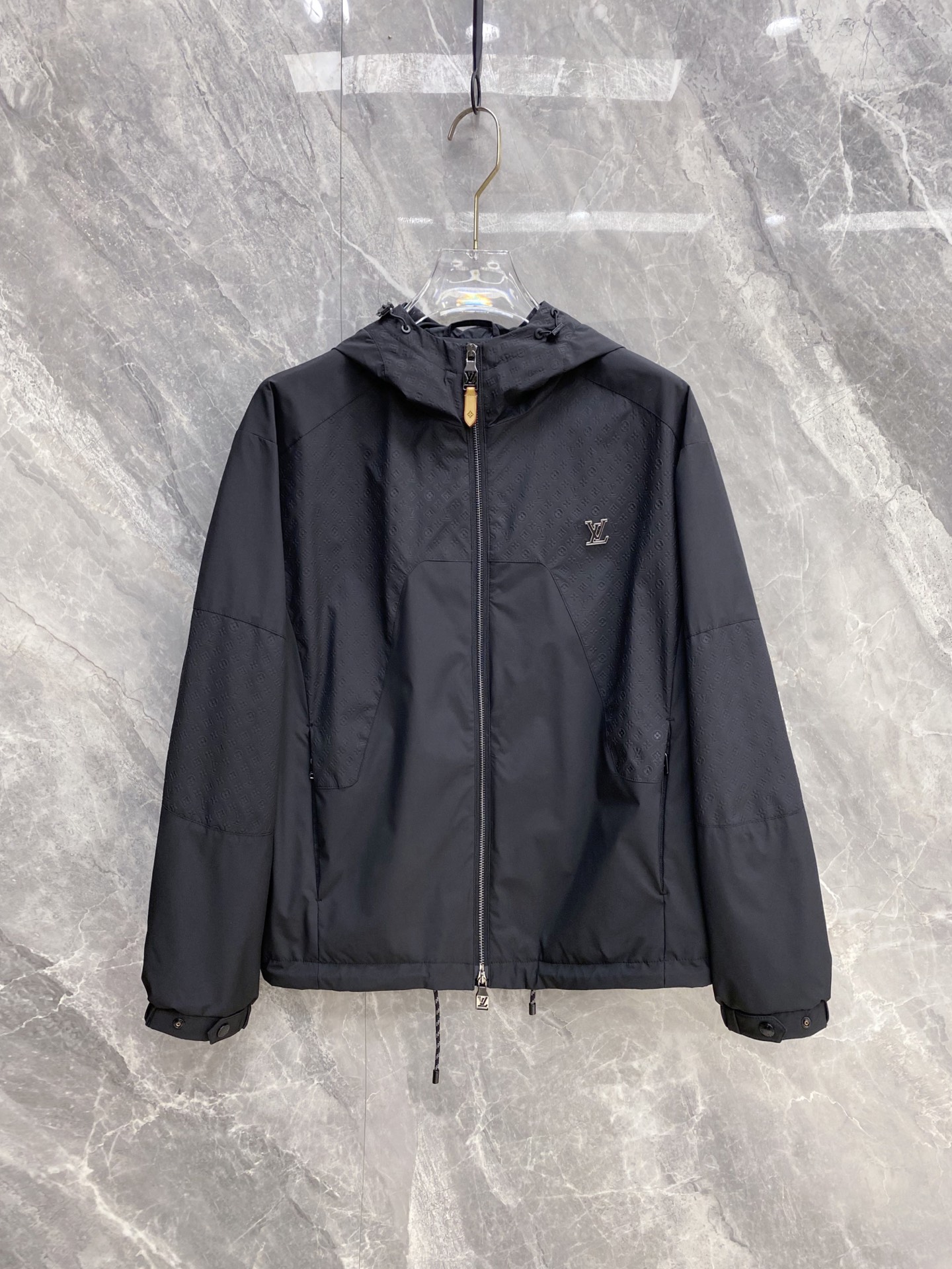 Louis Vuitton Jacket Black Hooded S-l
