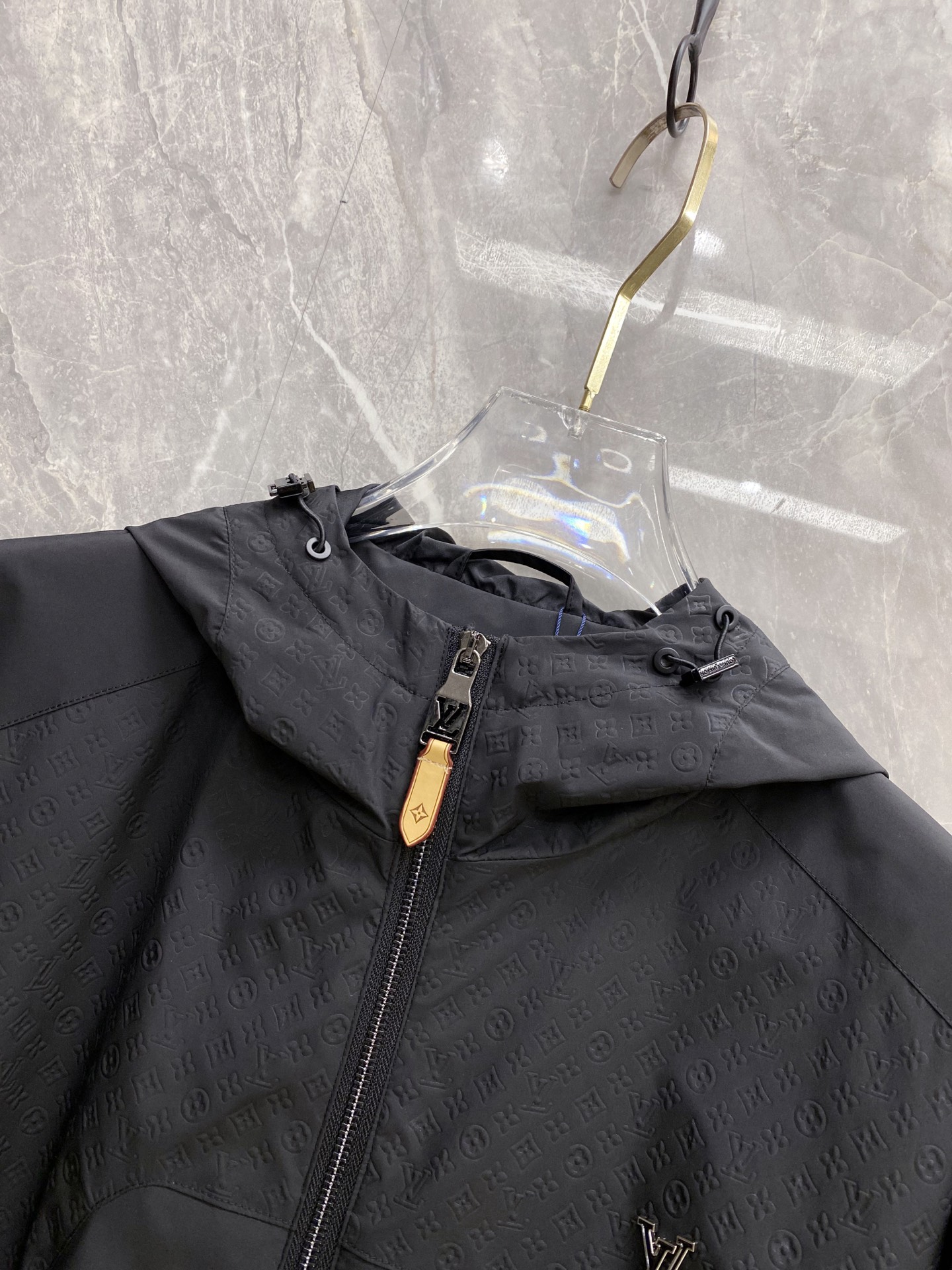 Louis Vuitton Jacket Black Hooded S-l